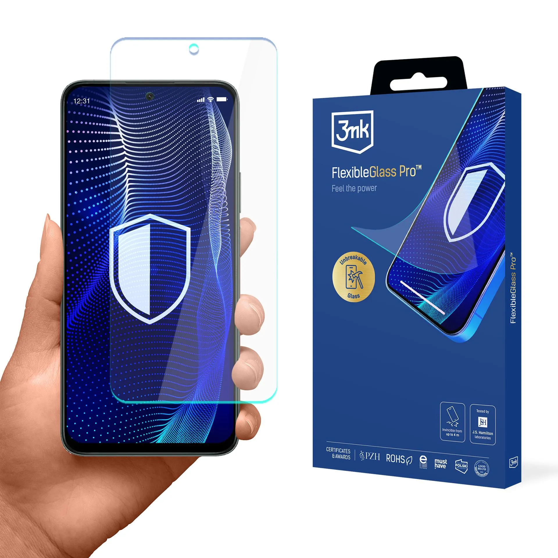 Shatterproof glass for Honor X7c 4G / 5G - 3mk FlexibleGlass Pro