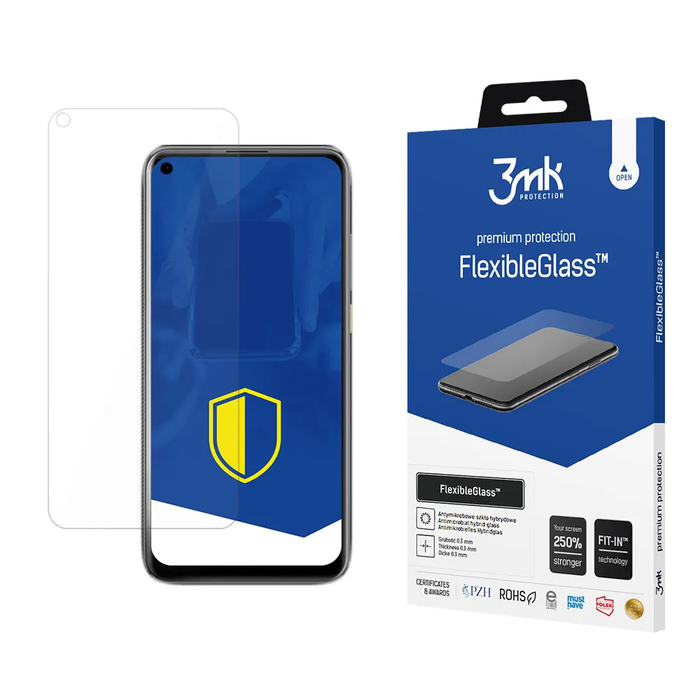 Shatterproof hybrid glass on HTC Desire 20 Pro - 3mk FlexibleGlass™