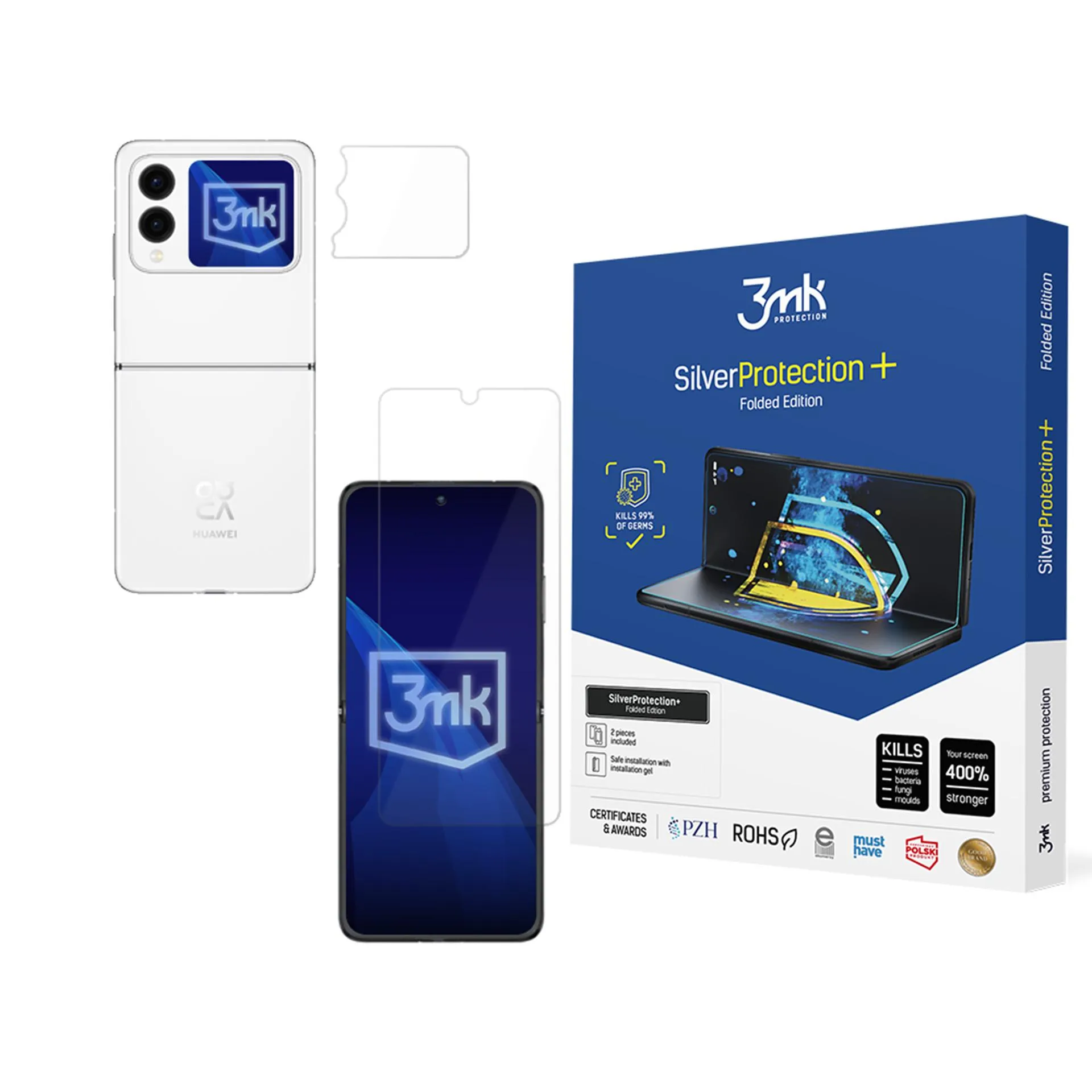 Anti-shock protective film for Huawei Nova Flip - 3mk SilverProtection+ Folded Edition