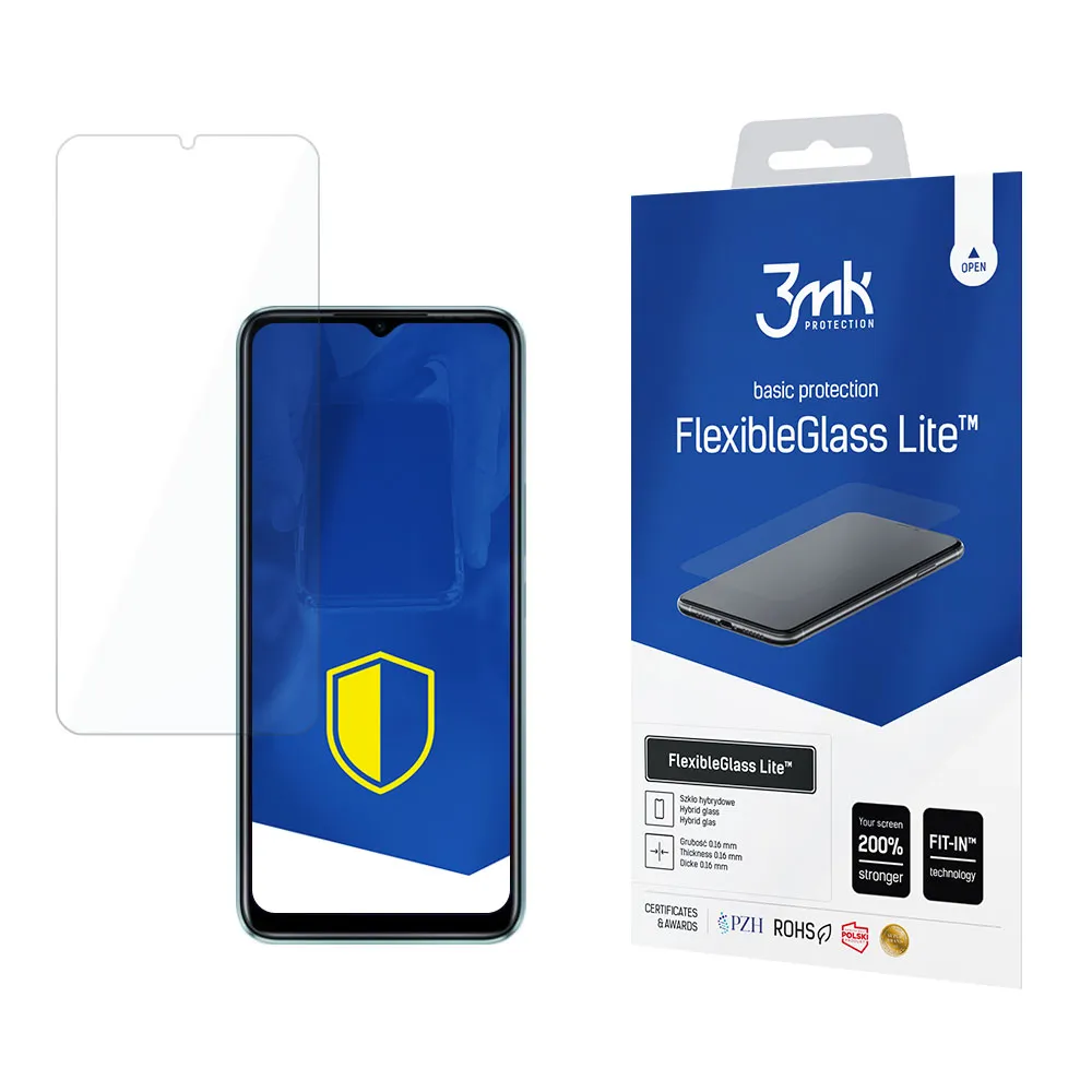 Unbreakable hybrid glass for Infinix Hot 10S - 3mk FlexibleGlass Lite