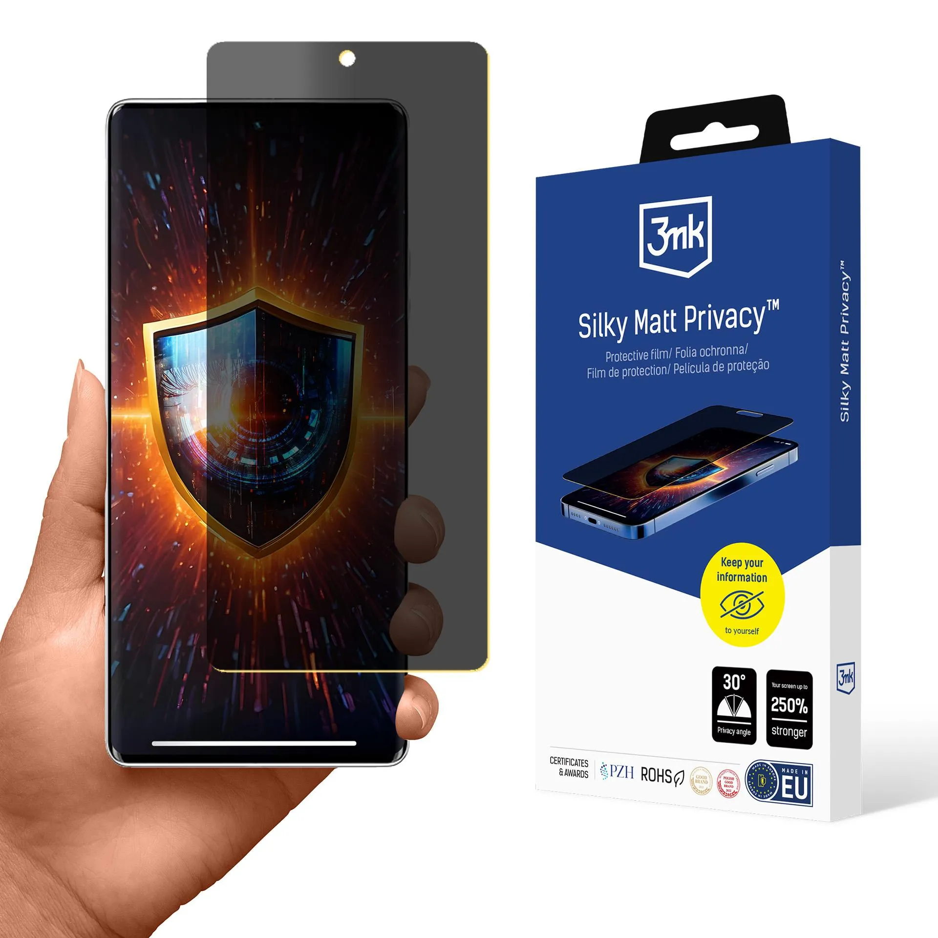 Privacy film for Infinix Hot 50 Pro+ - 3mk Silky Matt Privacy