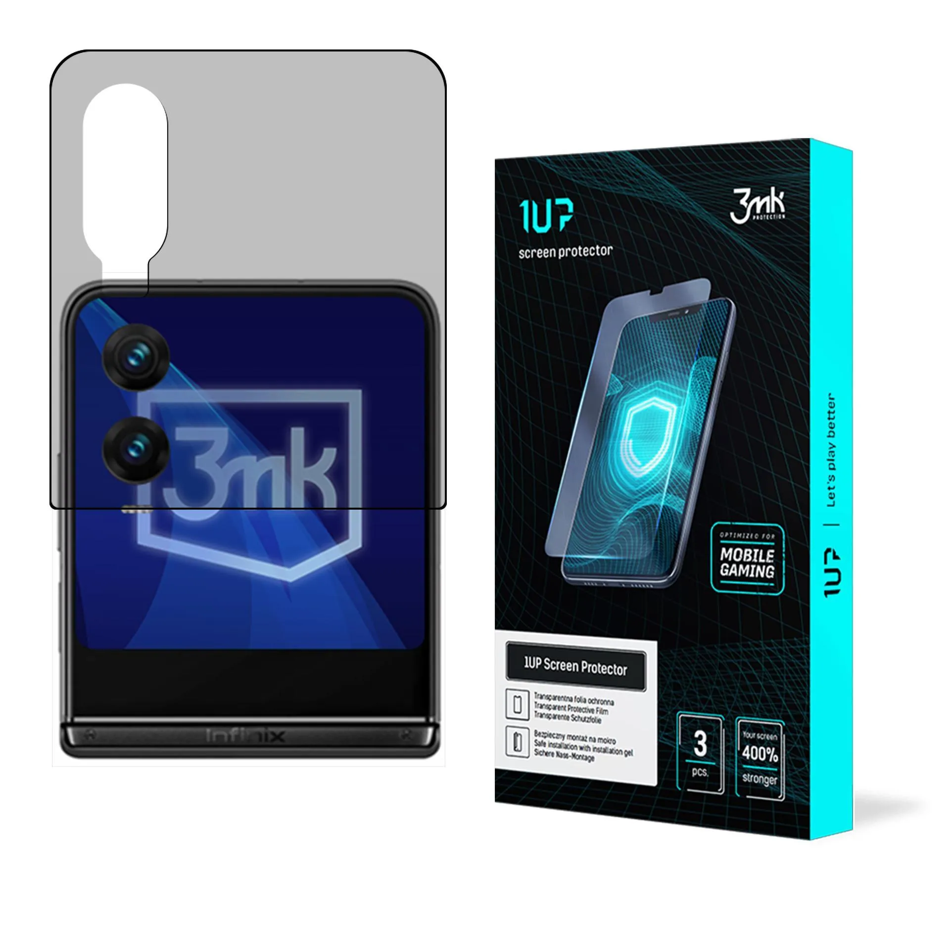 Screen protector for Infinix Zero Flip (front) - 3mk 1UP screen protector (3 pieces)