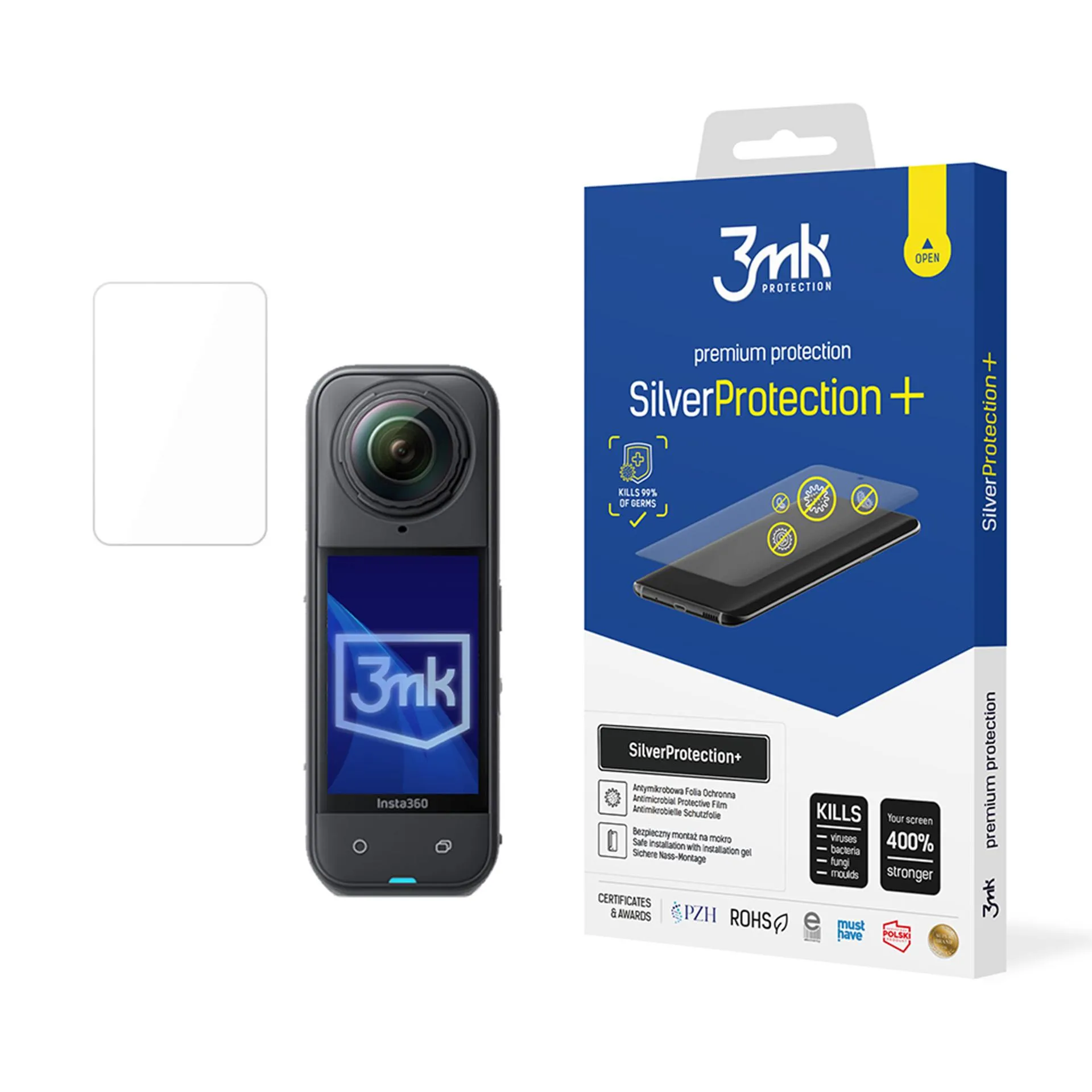 Anti-Shock Protective Film for Insta360 X5 - 3mk SilverProtection+