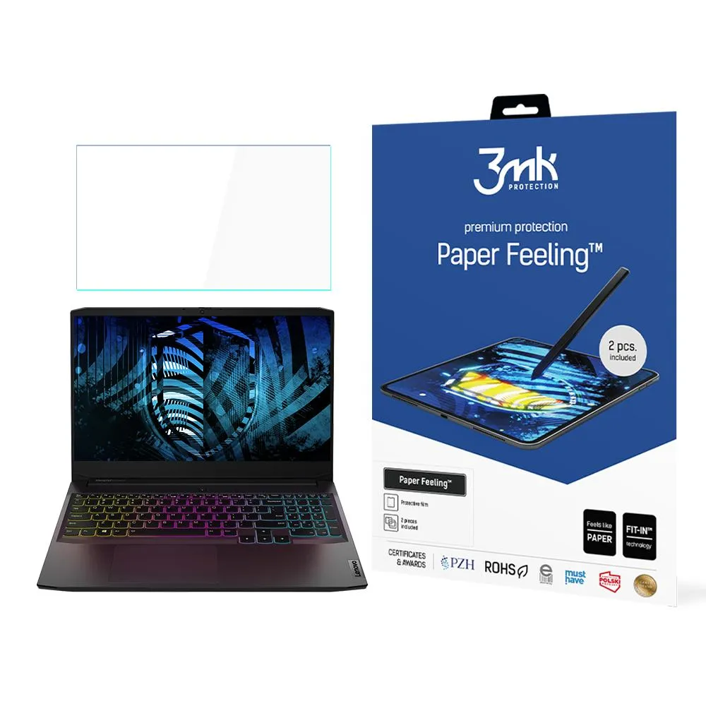 Protective Film for Lenovo IdeaPad Gaming 3 15,6 - 3mk Paper Feeling (2 pcs)