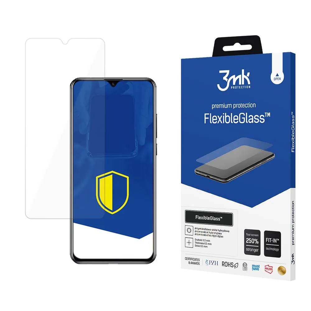 Shatterproof hybrid glass on Lenovo K10 Note - 3mk FlexibleGlass™