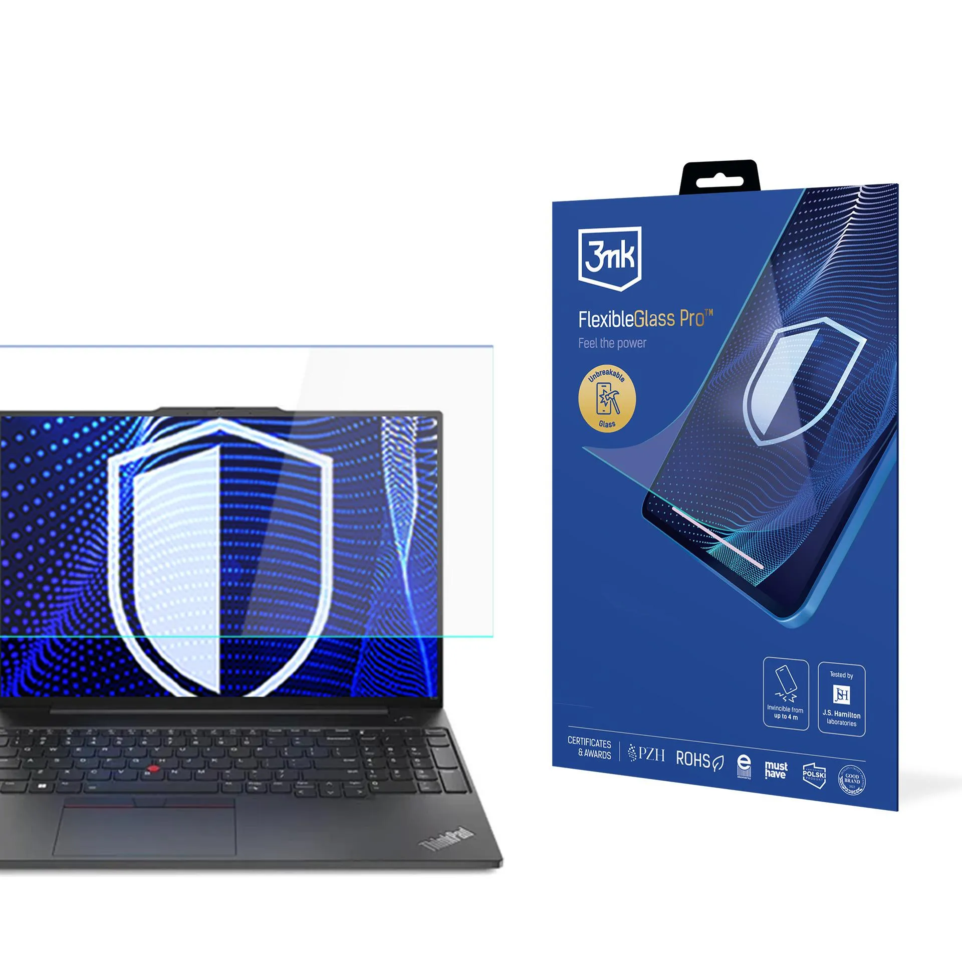 Shatterproof glass for Lenovo ThinkPad E16 (Gen 1 / 2) - 3mk FlexibleGlass Pro