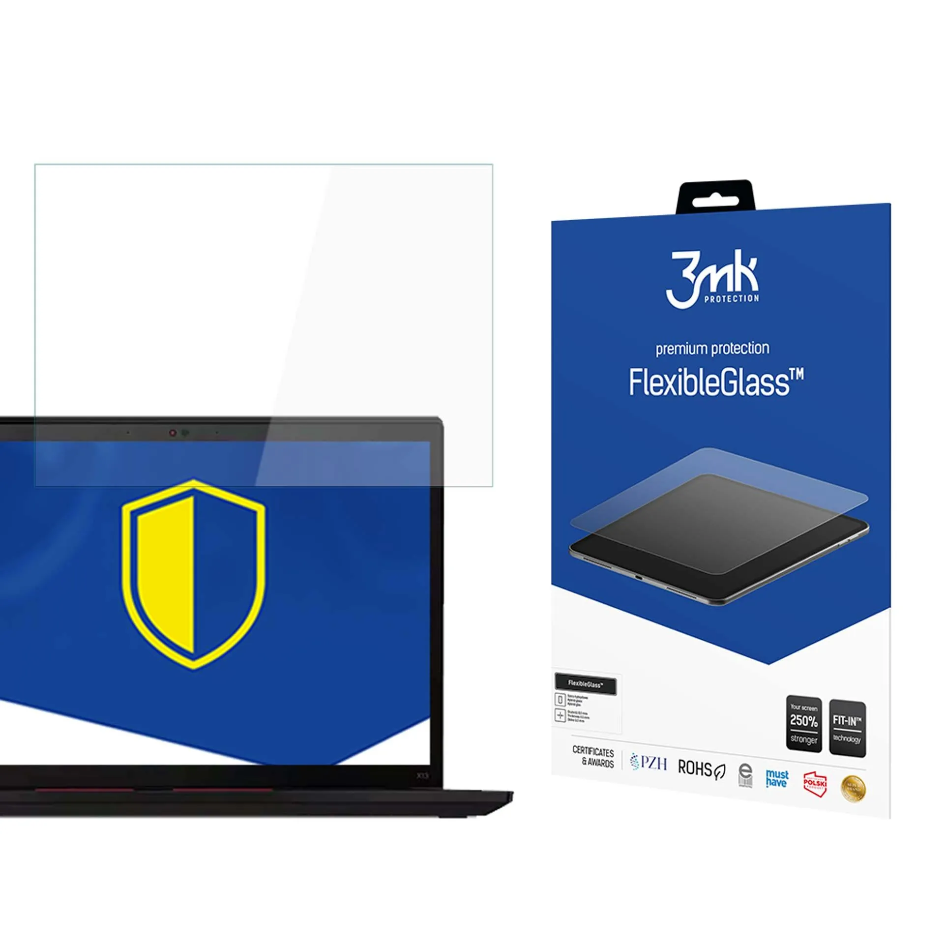 Shatterproof hybrid glass for Lenovo X13 2gen - 3mk FlexibleGlass