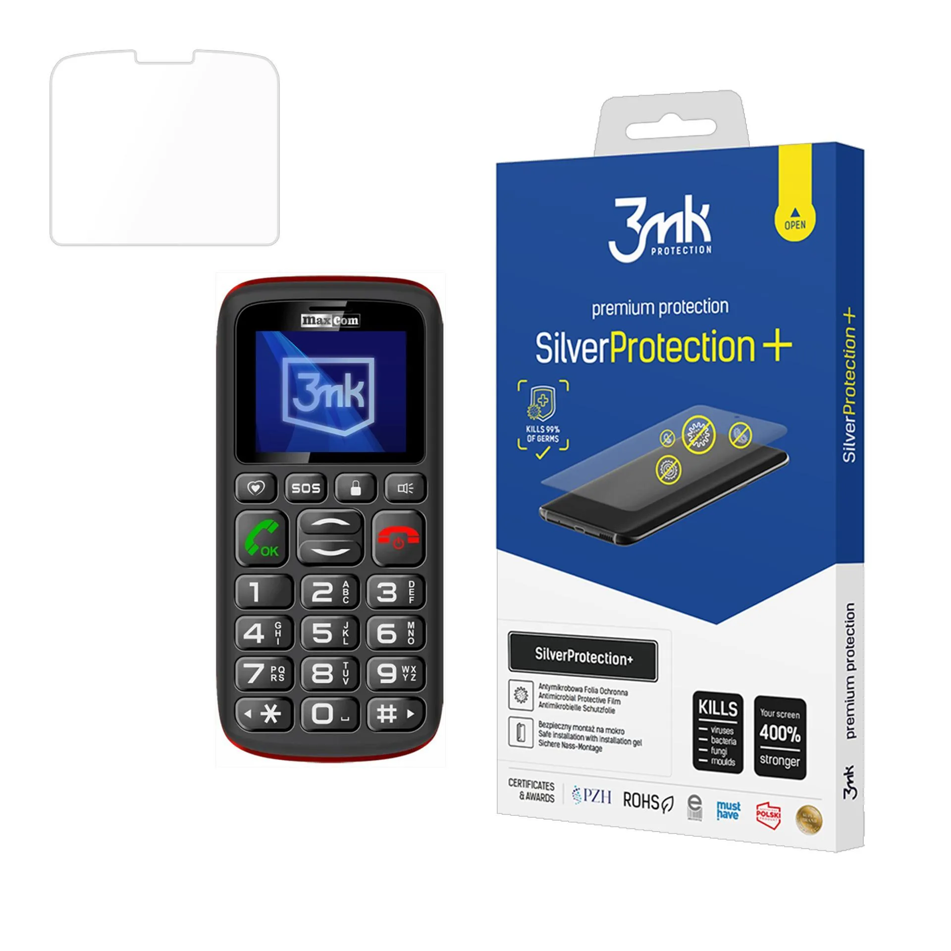 Anti-Shock Protective Film for Maxcom Comfort MM428  - 3mk SilverProtection+