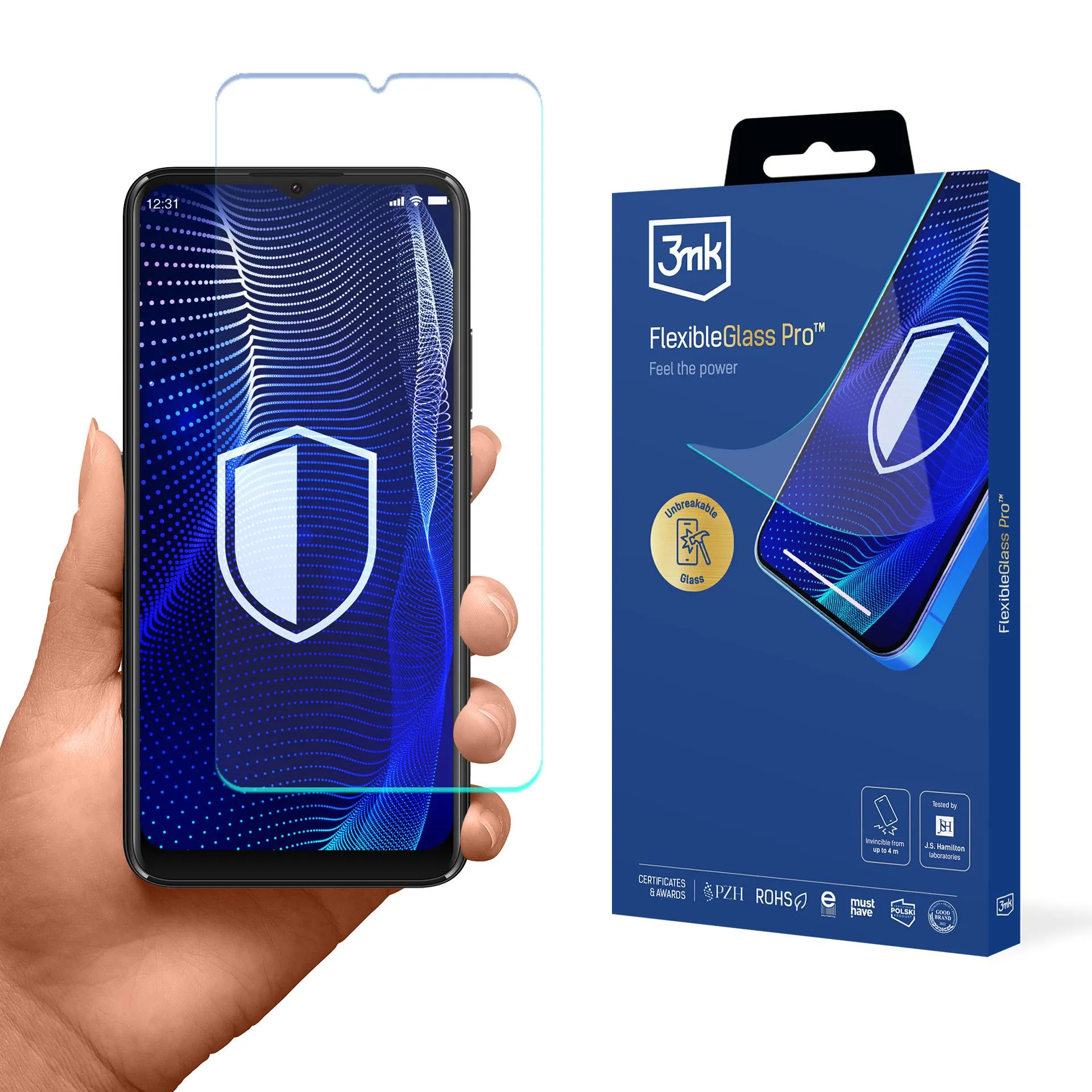 Shatterproof glass for MaxCom Smart MS651 - 3mk FlexibleGlass Pro