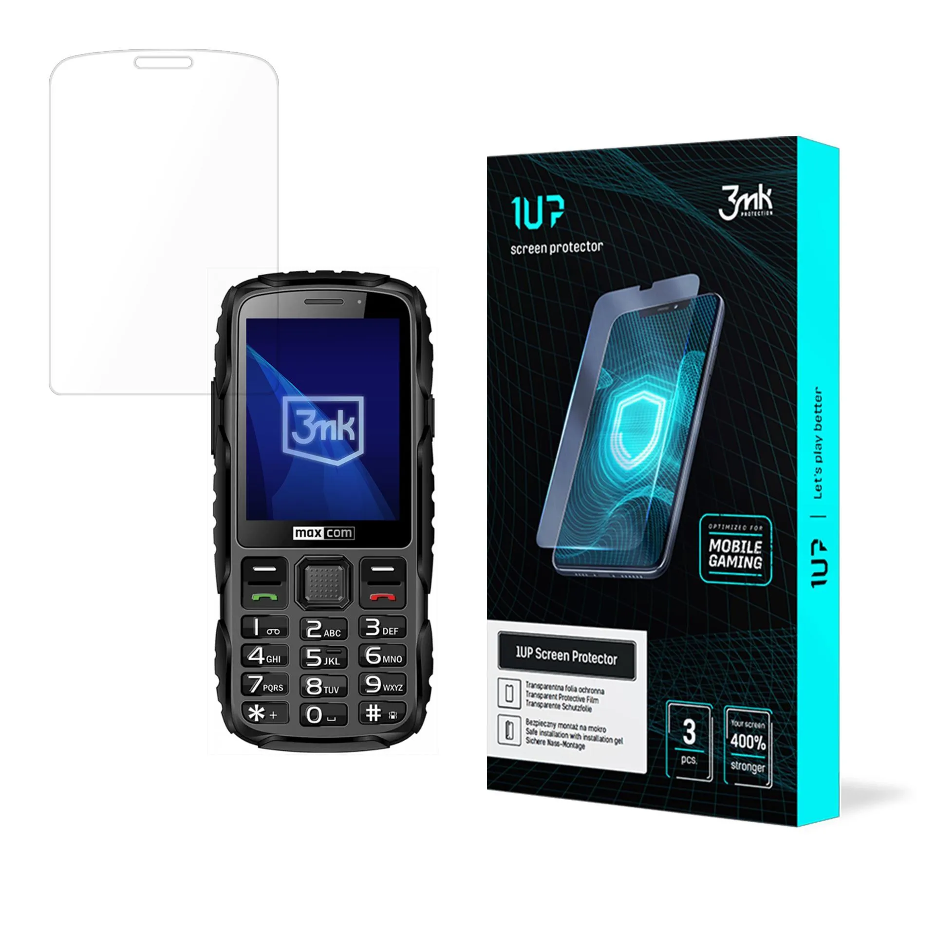 Screen protector for Maxcom Strong MM920 - 3mk 1UP screen protector (3 pieces)