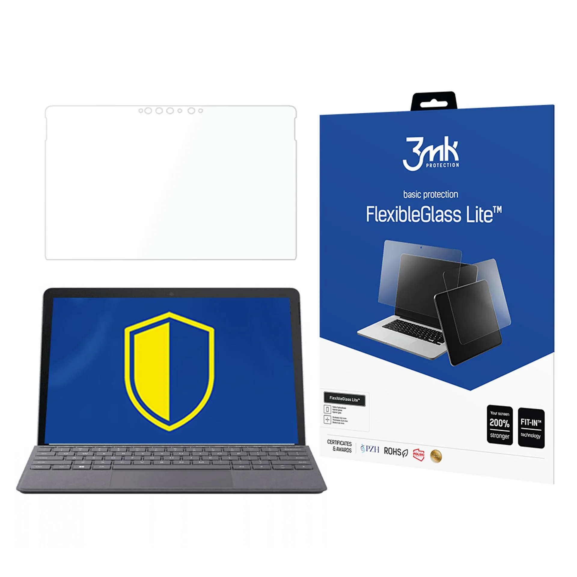 Shatterproof hybrid glass for Microsoft Surface Go 3/ Go 4 - 3mk FlexibleGlass Lite