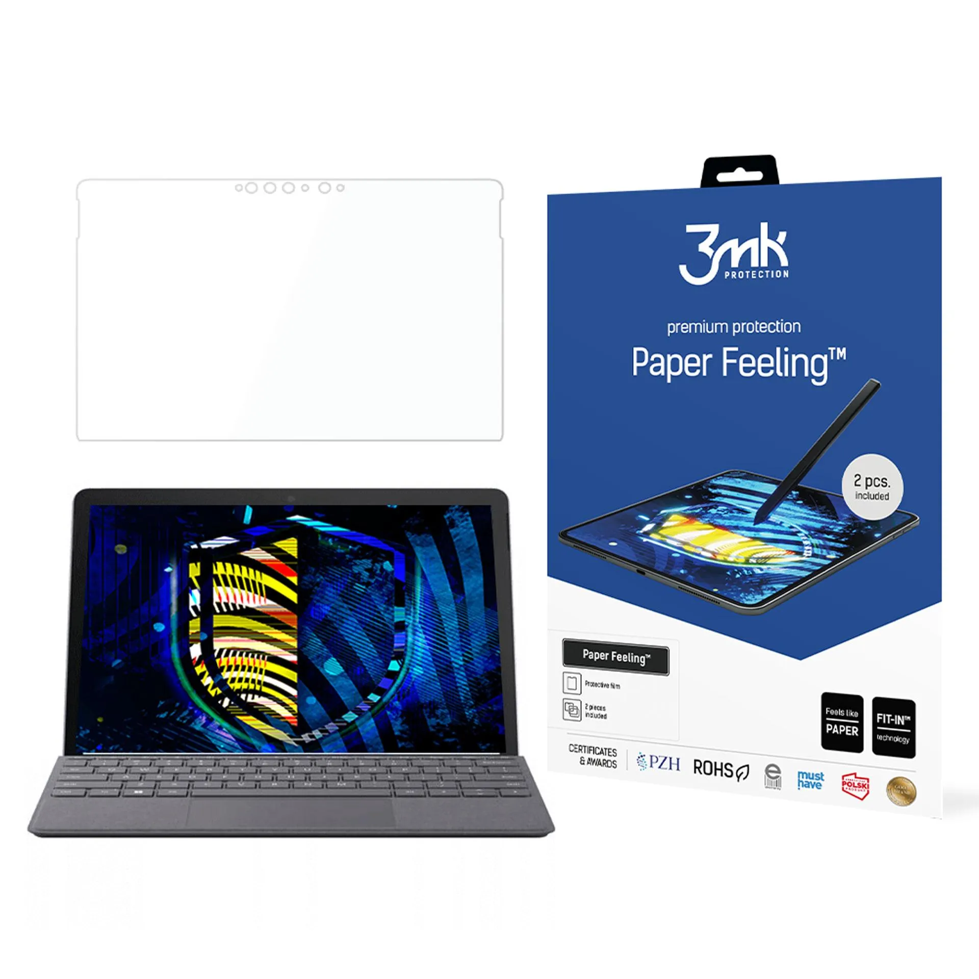 Protective film for Microsoft Surface Go 3/ Go 4 - 3mk Paper Feeling (2 pcs)