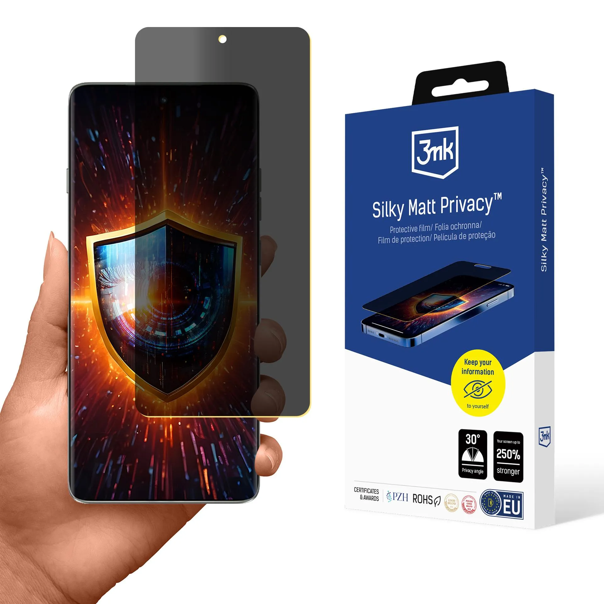 Privacy film for Motorola Edge 60 Pro - 3mk Silky Matt Privacy