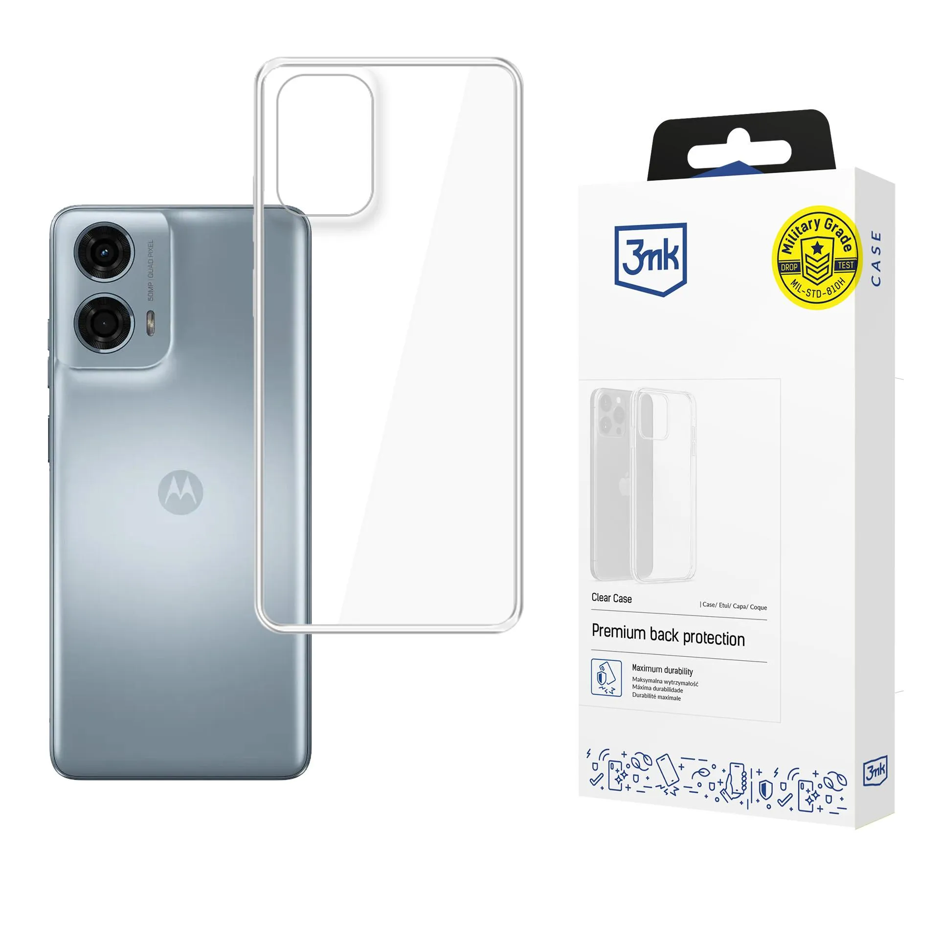 Case for Motorola Moto E14/G04/G24 Power/G24 4G - 3mk Clear Case