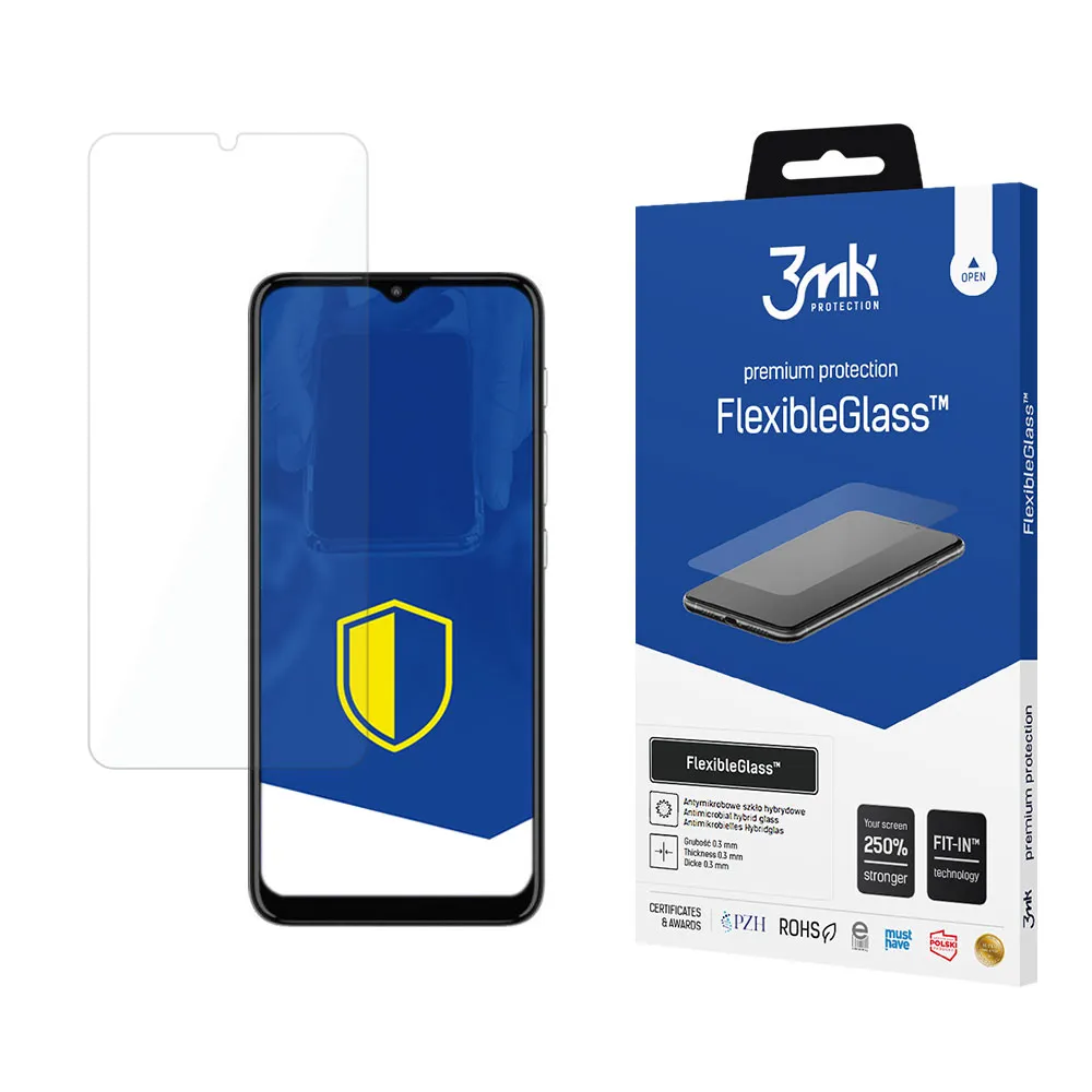 Shatterproof hybrid glass on Motorola Moto E20 - 3mk FlexibleGlass™