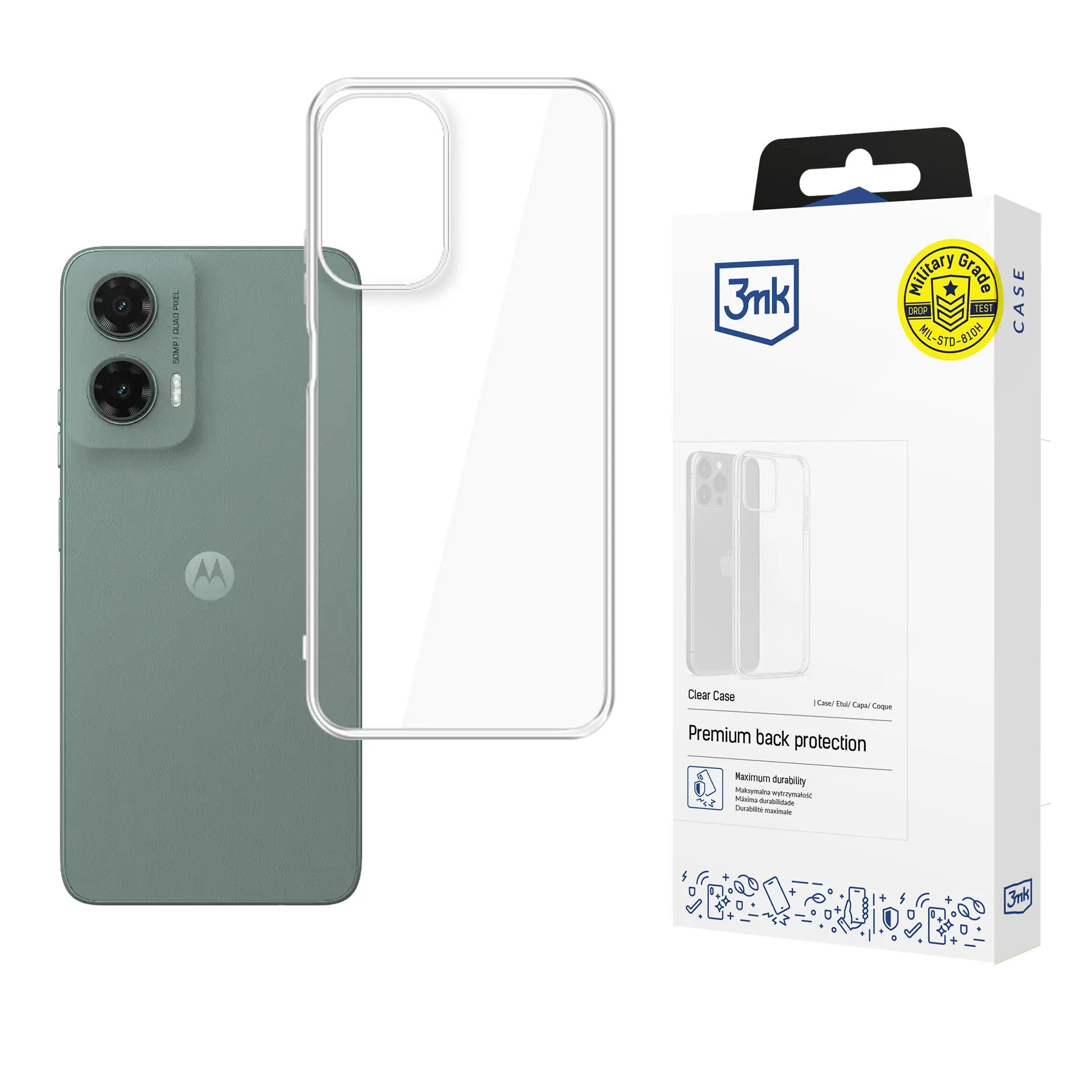 Case for Motorola Moto G35 5G - 3mk Clear Case