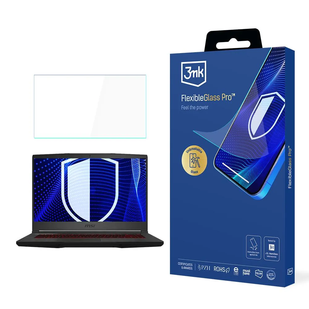 Shatterproof Glass for MSI Bravo 15 - 3mk FlexibleGlass Pro