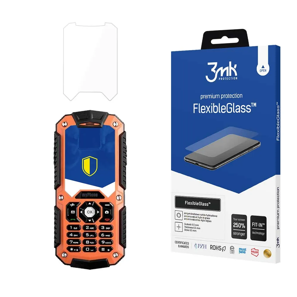 Shatterproof hybrid glass on MyPhone Hammer - 3mk FlexibleGlass™