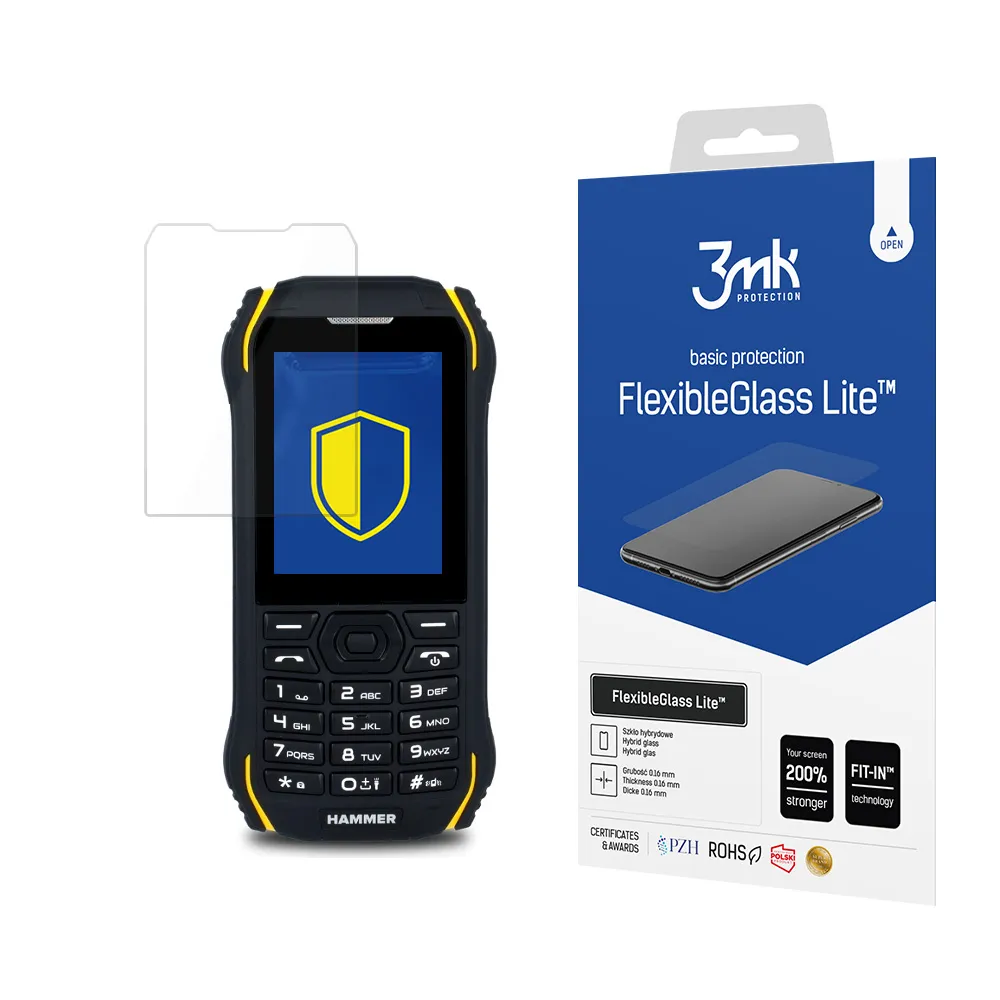 Unbreakable hybrid glass for MyPhone Hammer Delta - 3mk FlexibleGlass Lite