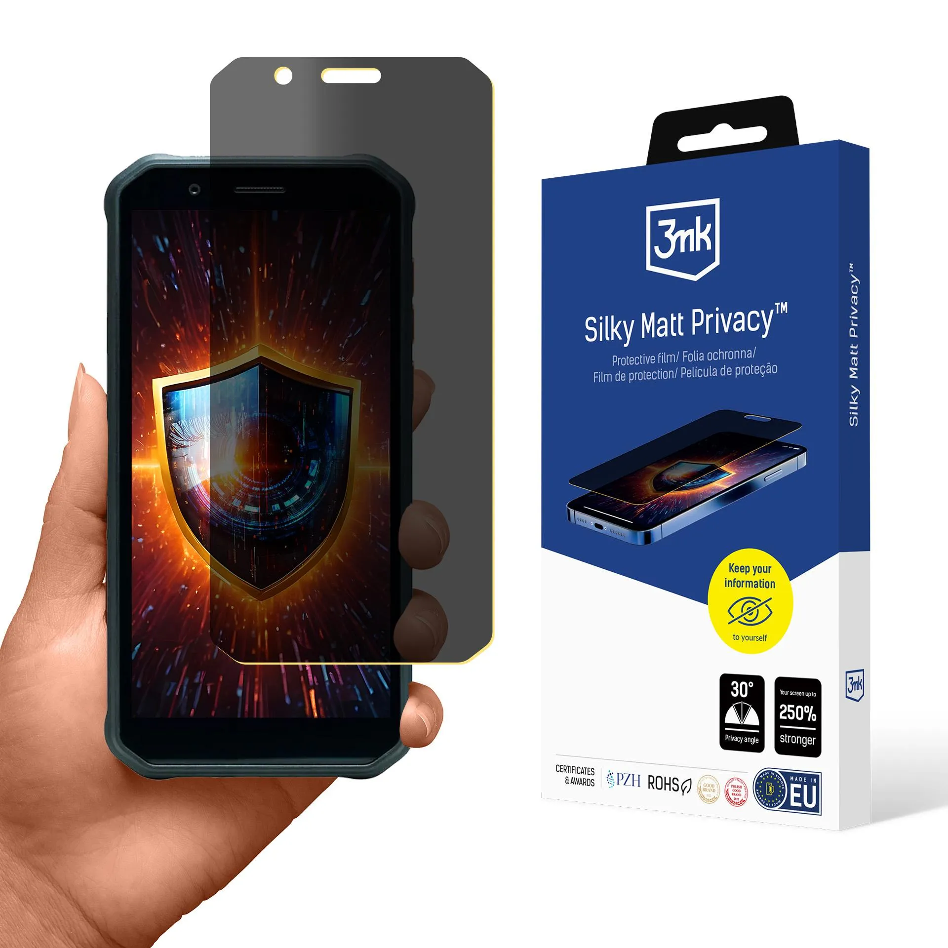 Privacy film for MyPhone Hammer Energy X - 3mk Silky Matt Privacy