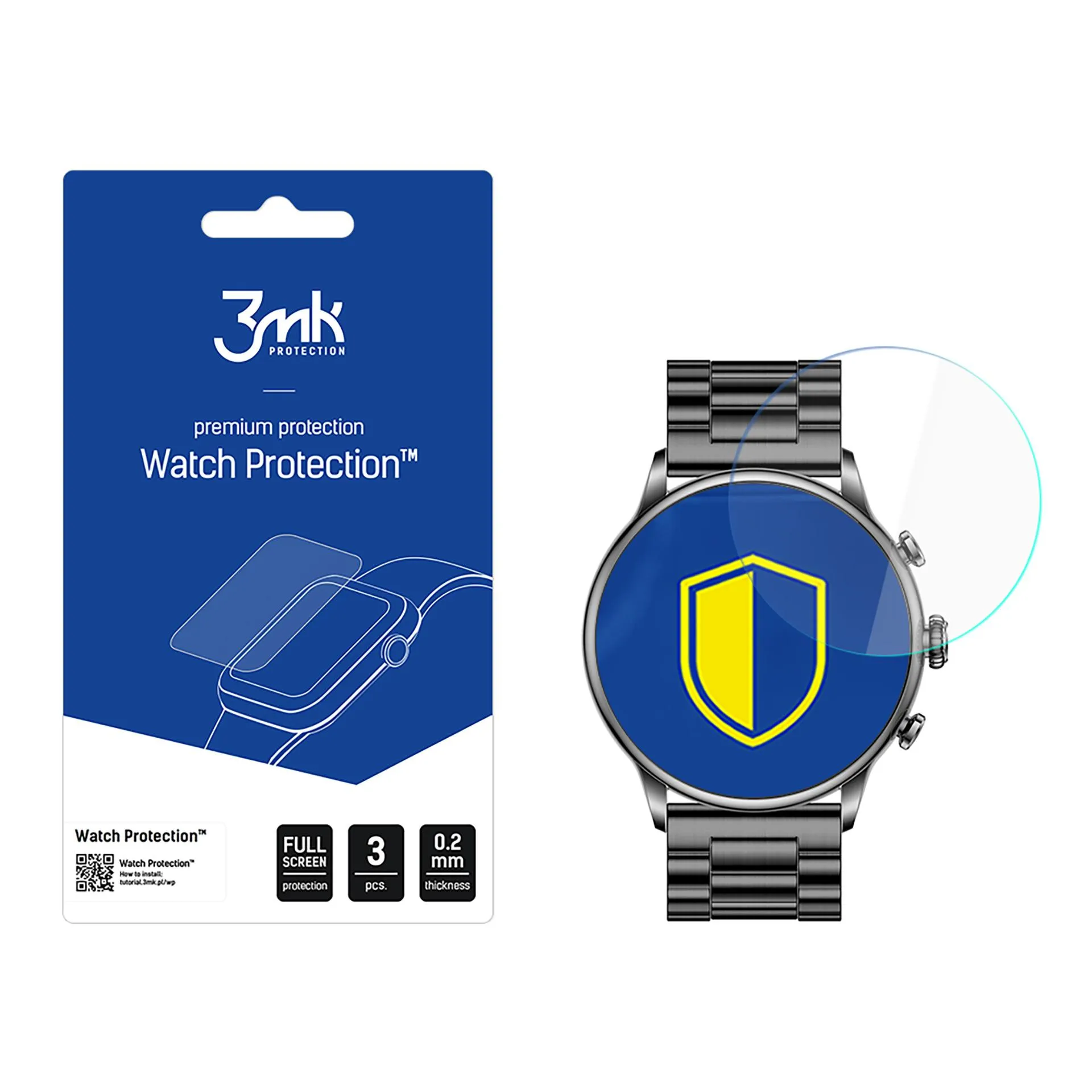 Protective screen film for smartwatch myPhone Watch Elegant 2 - 3mk Watch Protection