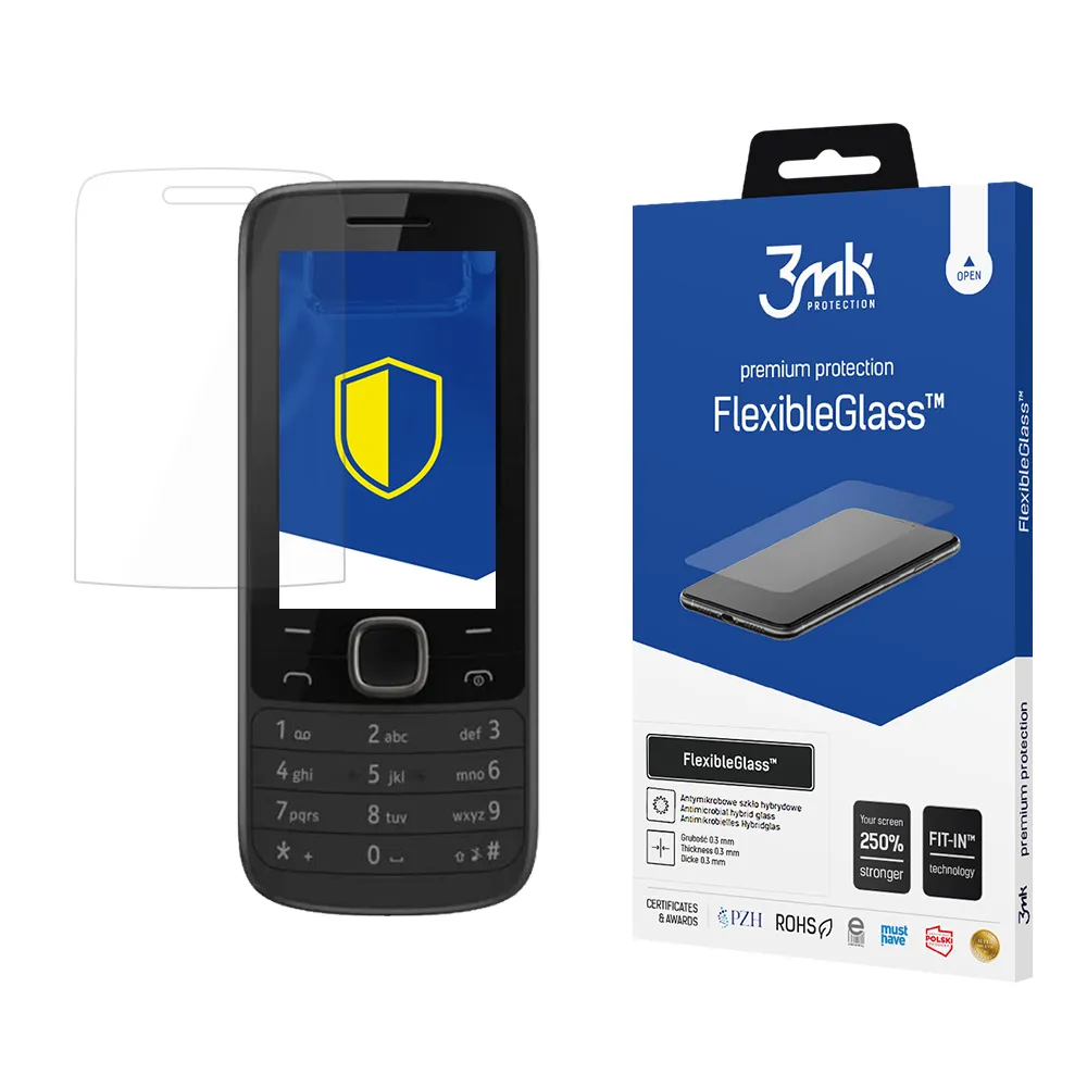 Shatterproof hybrid glass on Nokia 225 - 3mk FlexibleGlass™