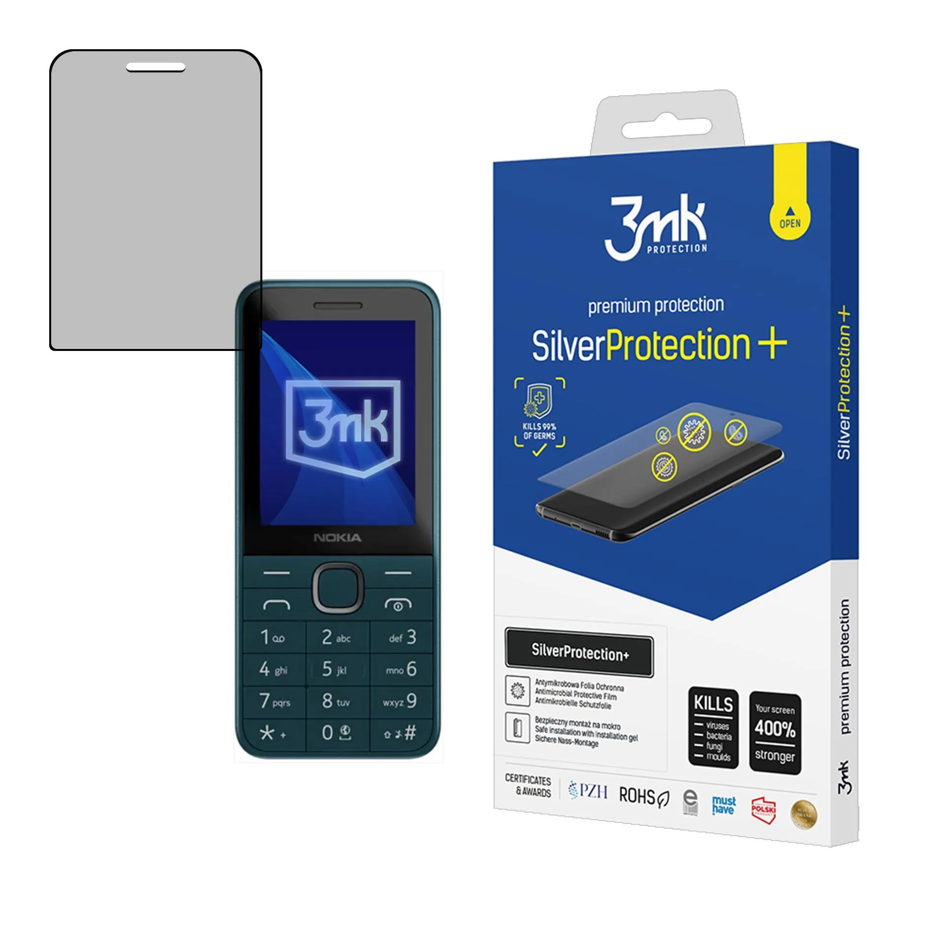 Anti-Shock Protective Film for Nokia 225 4G (2024) - 3mk SilverProtection+