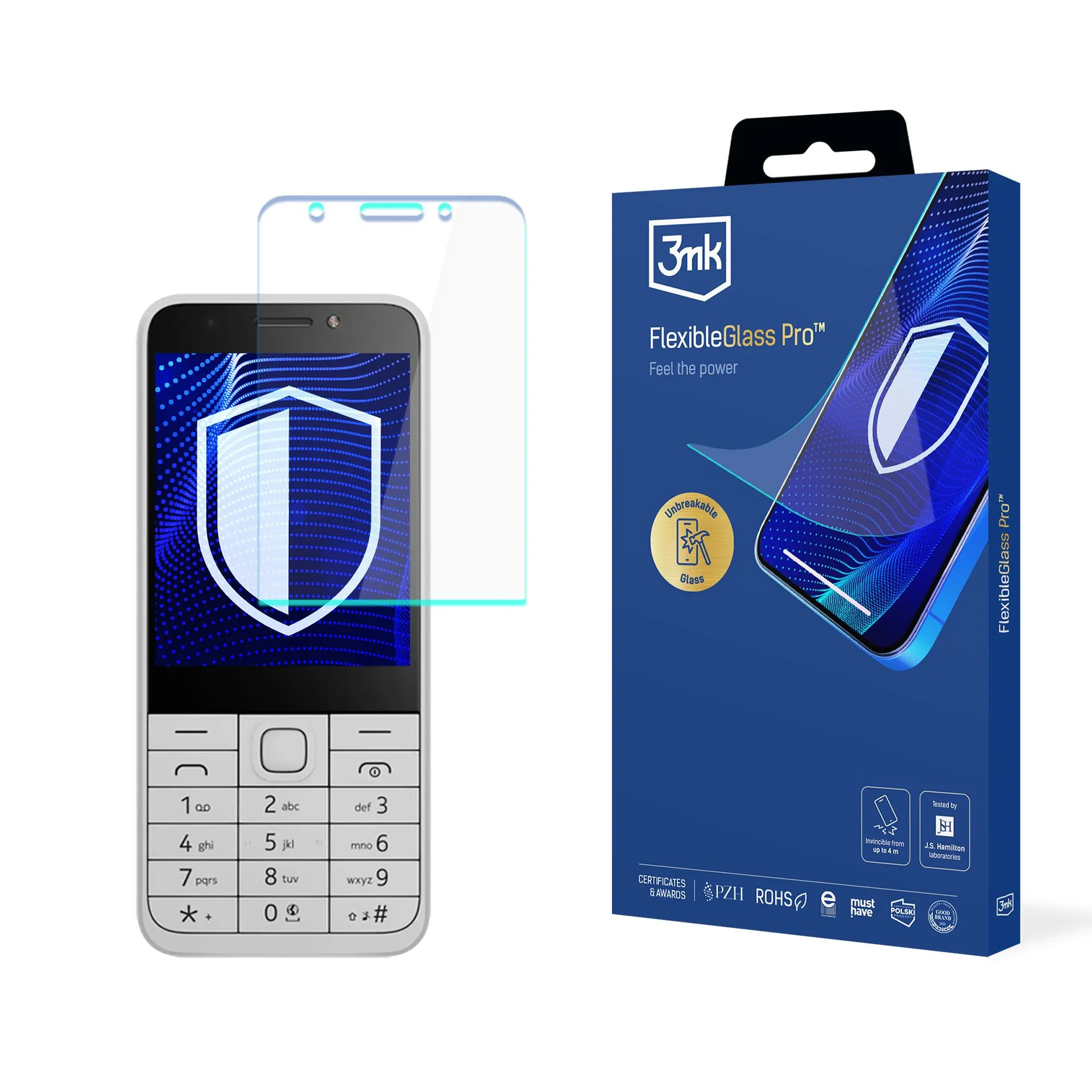 Shatterproof glass for Nokia 230 DualSim 2024 - 3mk FlexibleGlass Pro