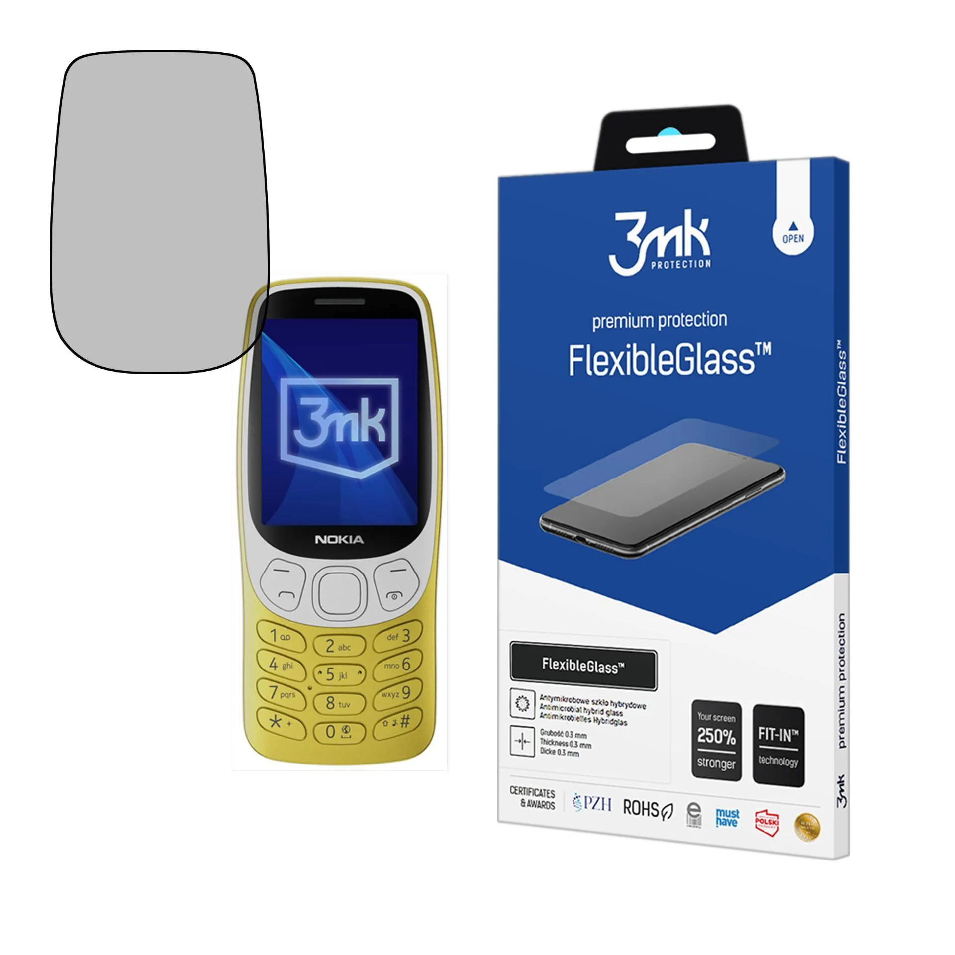 Hybrid unbreakable glass for Nokia 3210 4G - 3mk FlexibleGlass™