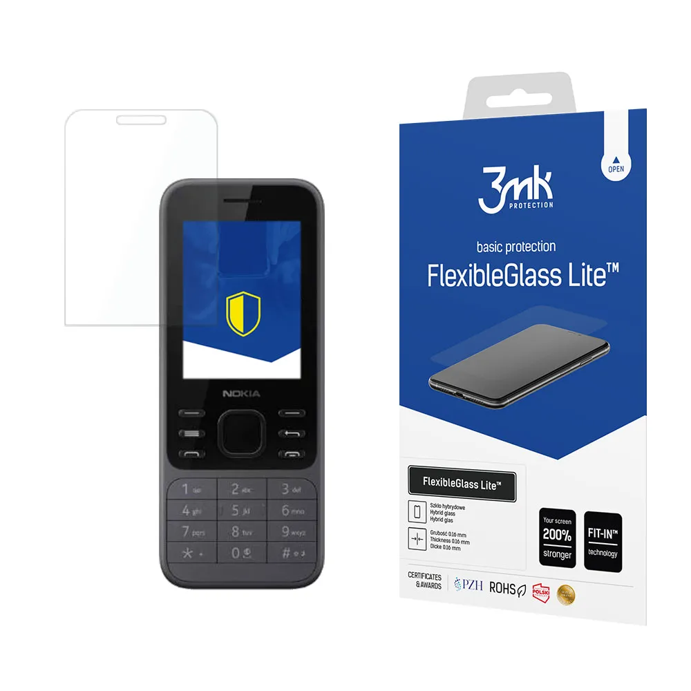 Unbreakable hybrid glass for Nokia 6300 4G - 3mk FlexibleGlass Lite