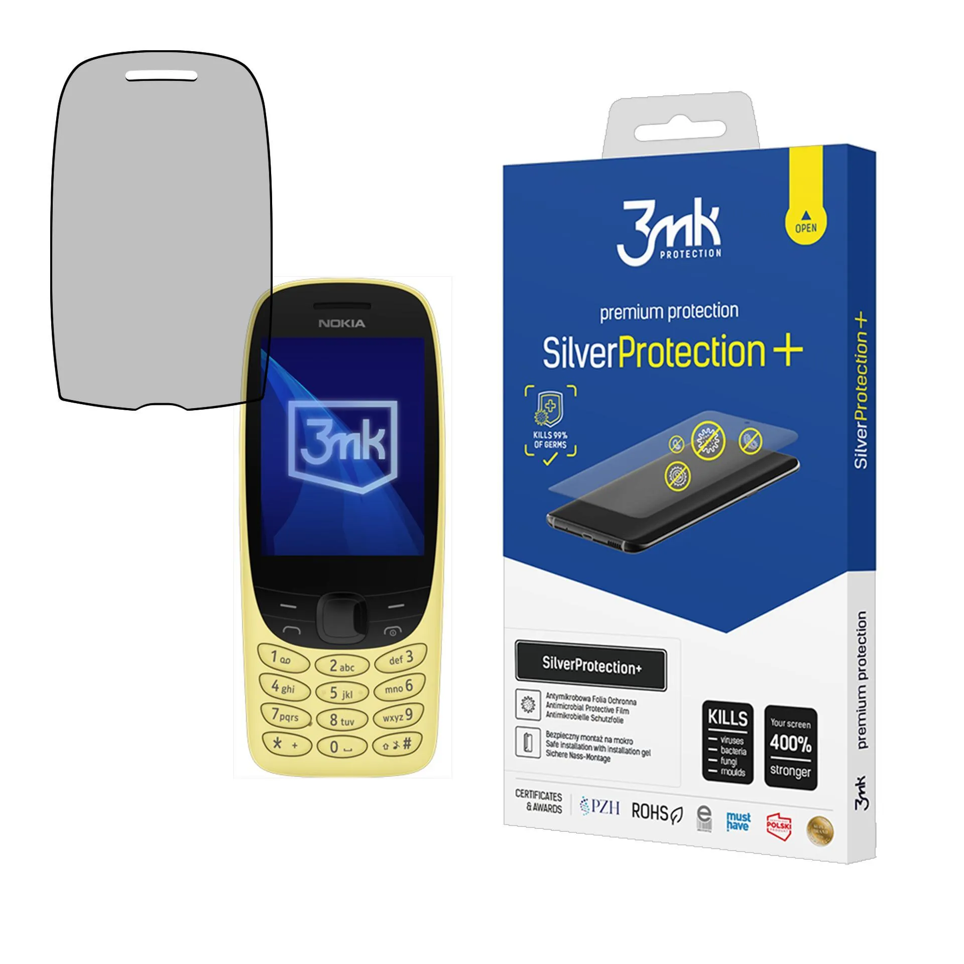 Anti-Shock Protective Film for Nokia 6310 (2024) - 3mk SilverProtection+