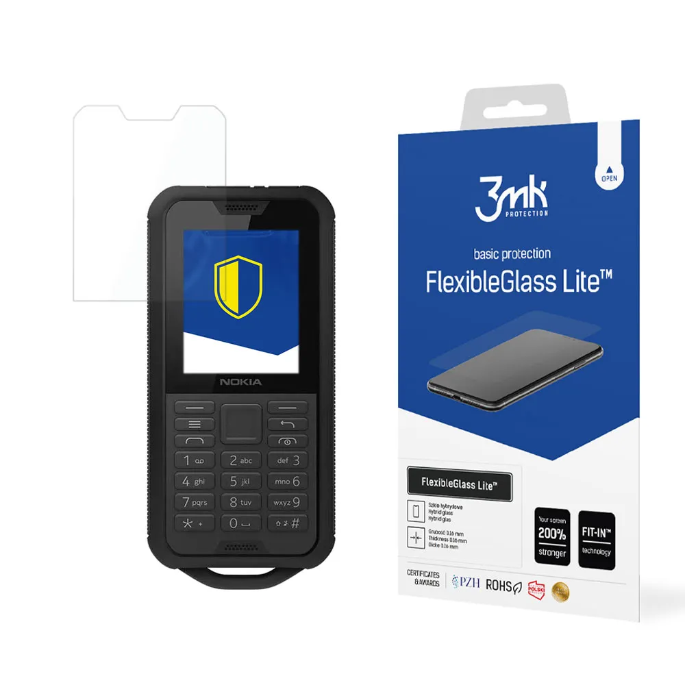 Unbreakable hybrid glass for Nokia 800 Tough - 3mk FlexibleGlass Lite