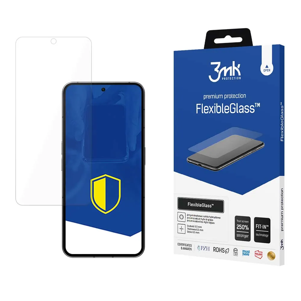 Shatterproof hybrid glass on Nothing Phone 2 - 3mk FlexibleGlass™