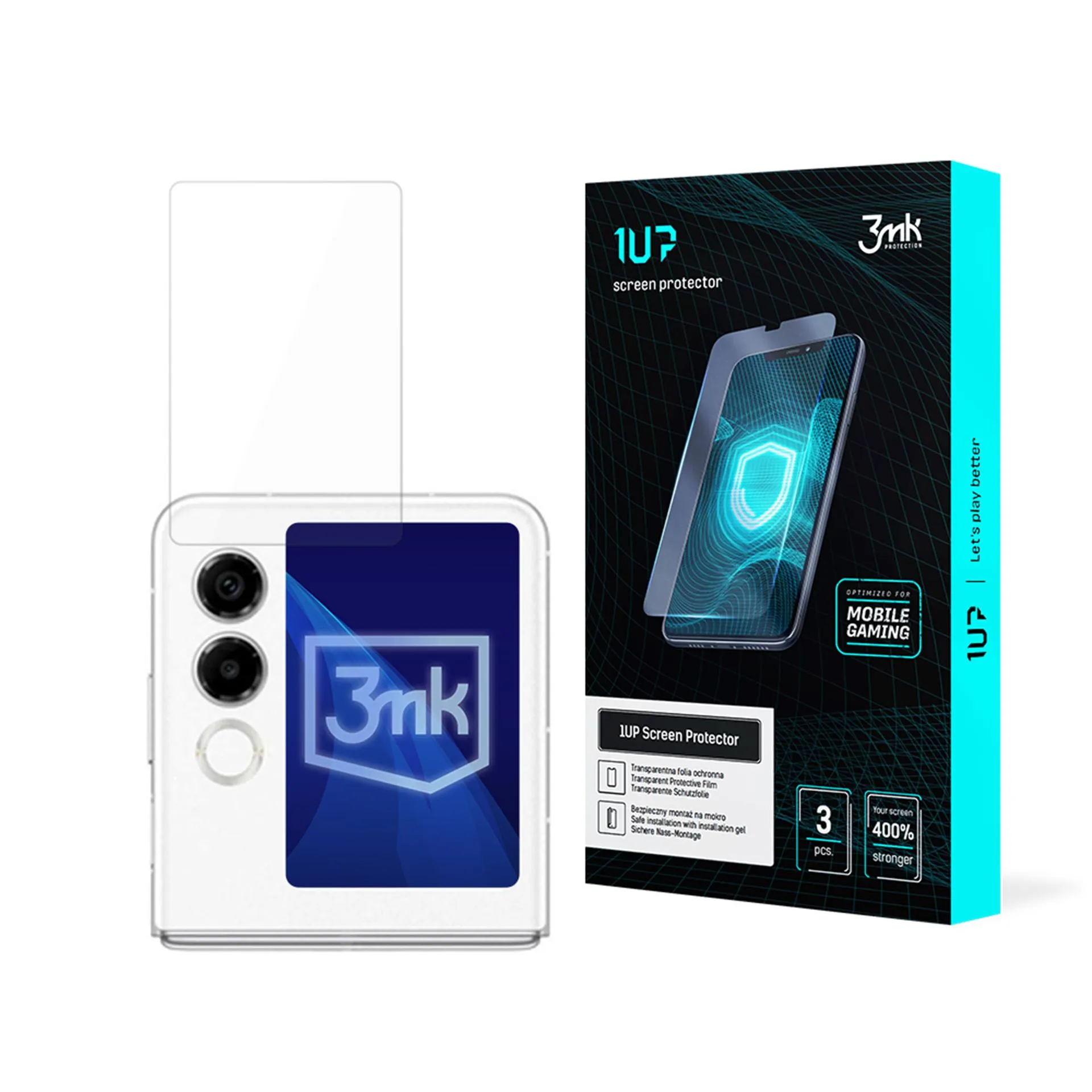 Screen protector for Nubia Flip 2 (front) - 3mk 1UP screen protector (3 pieces)