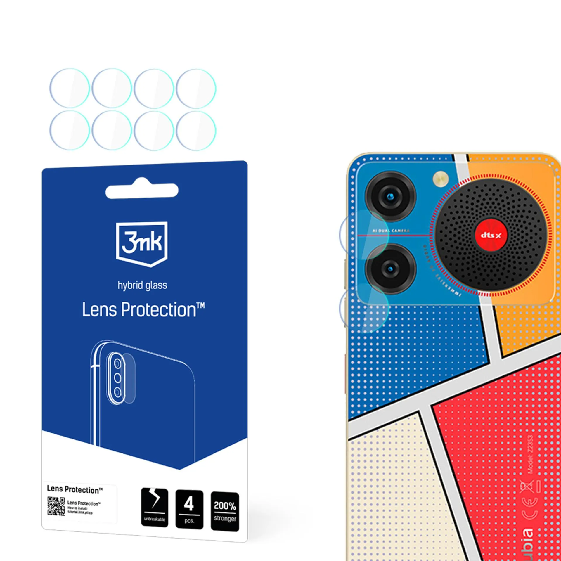 Lens glass for Nubia Music - 3mk Lens Protection