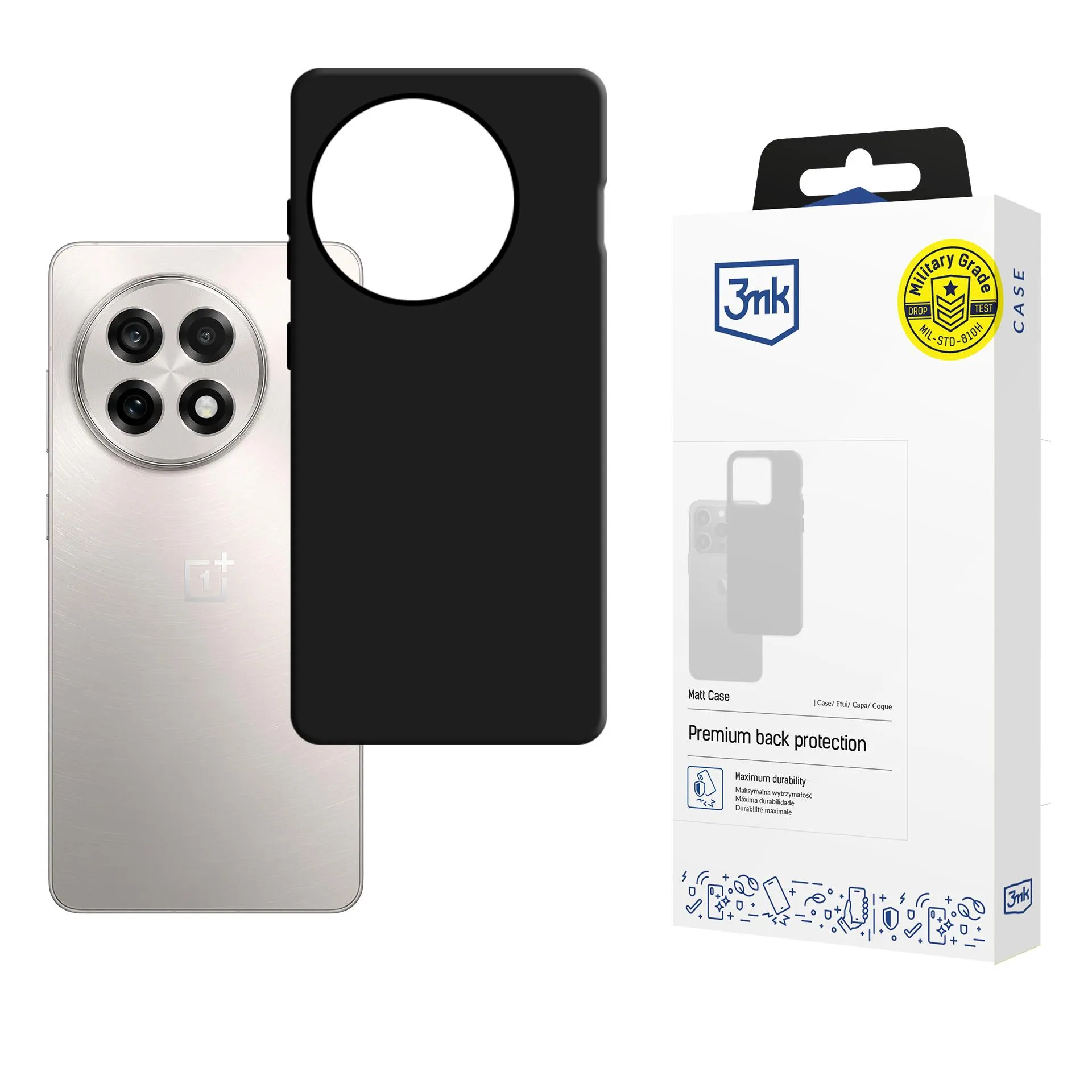 Case for OnePlus 13R/ACE 5 - 3mk Matt Case Black