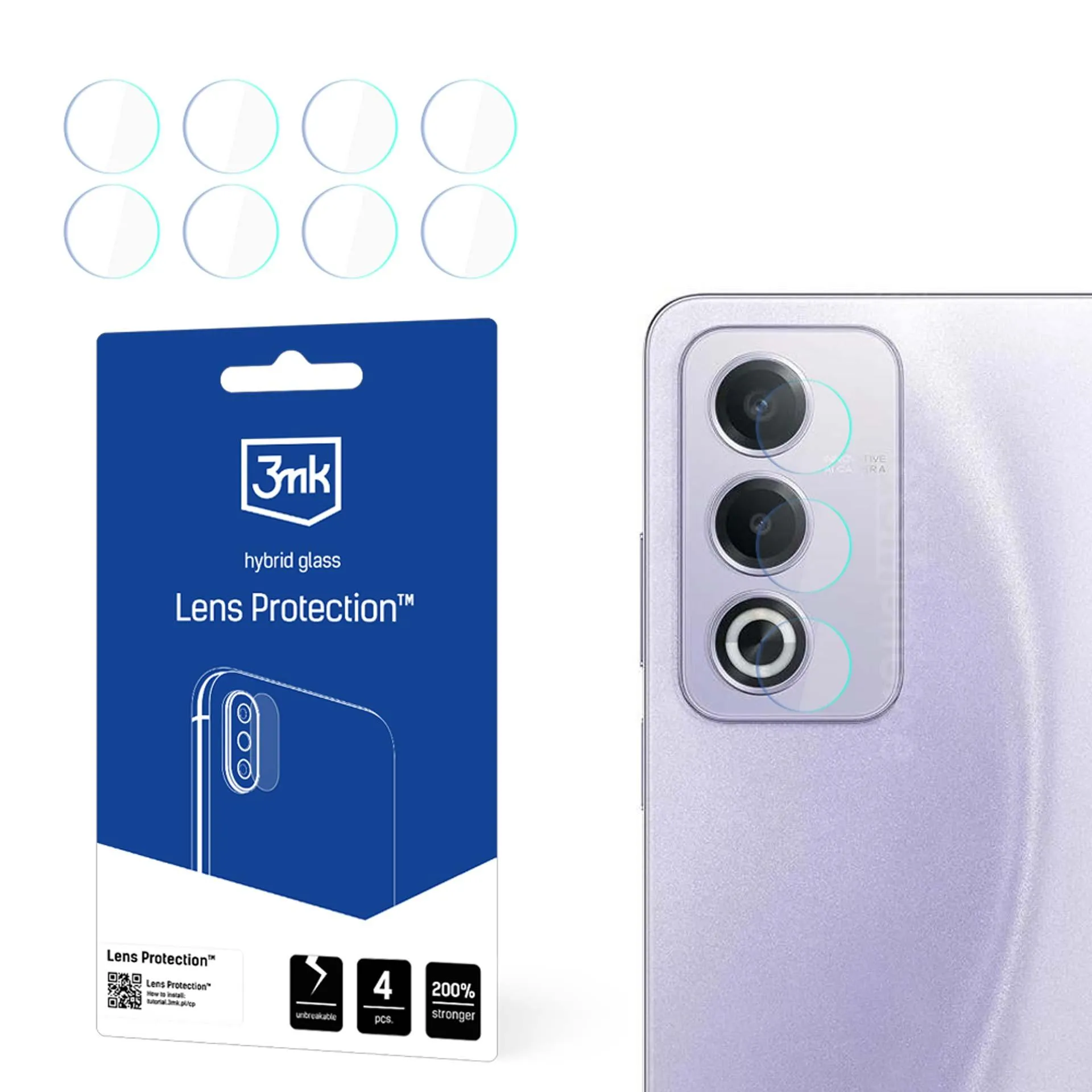 Lens glass for Oppo A80 - 3mk Lens Protection