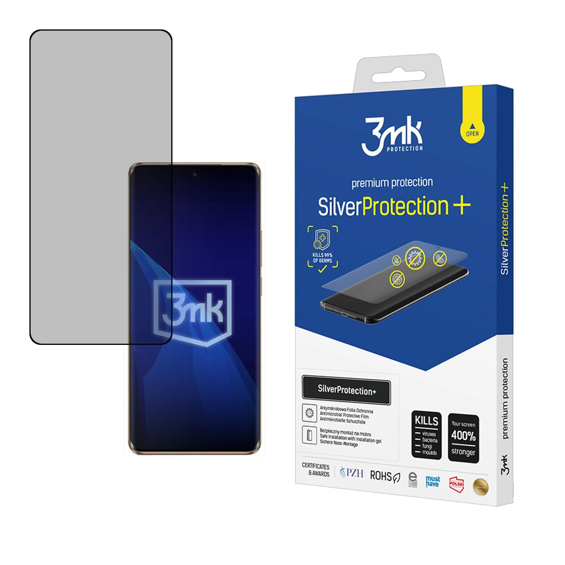 Anti-Shock Protective Film for Oppo Reno 10 Pro+ - 3mk SilverProtection+