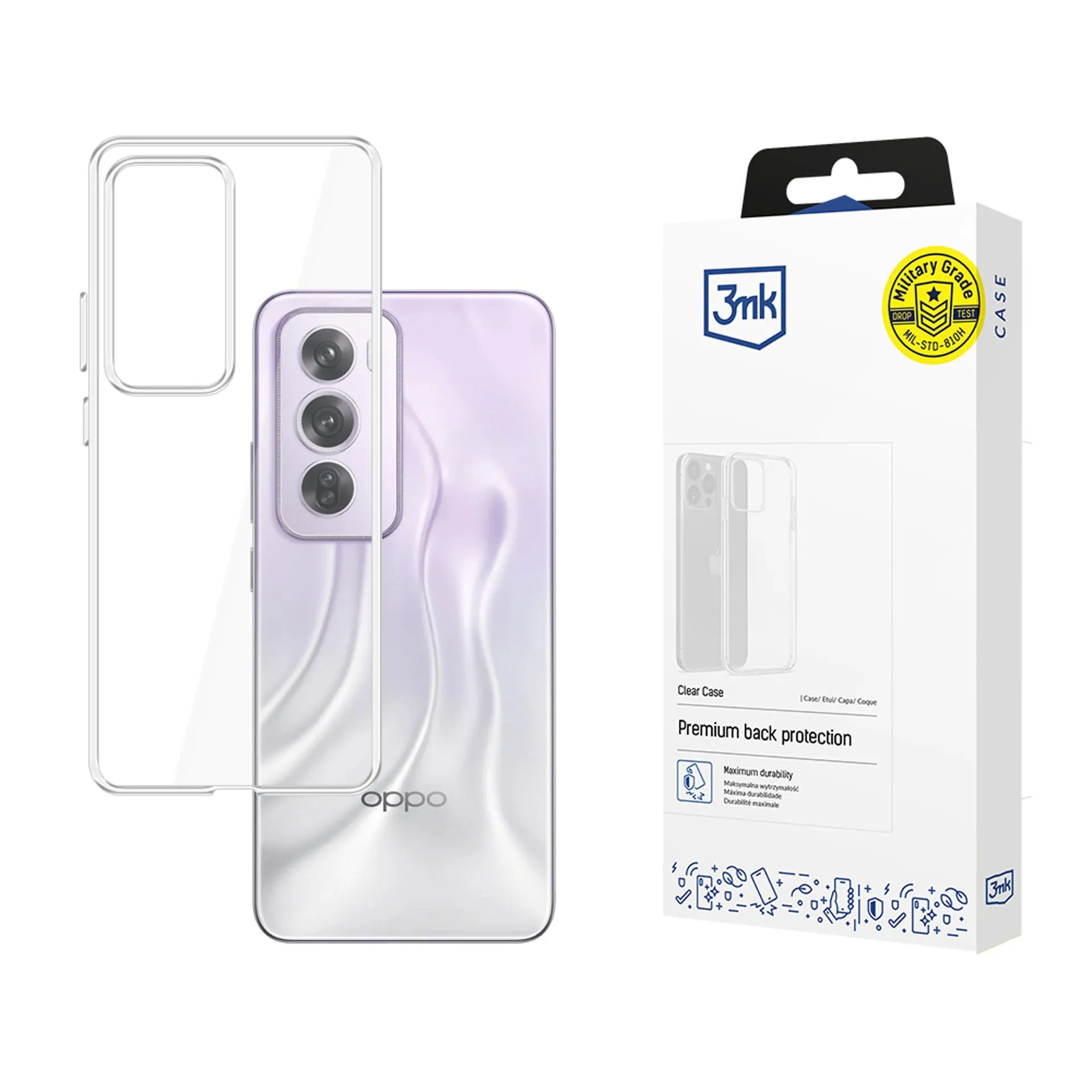 Case for Oppo Reno 12  - 3mk Clear Case