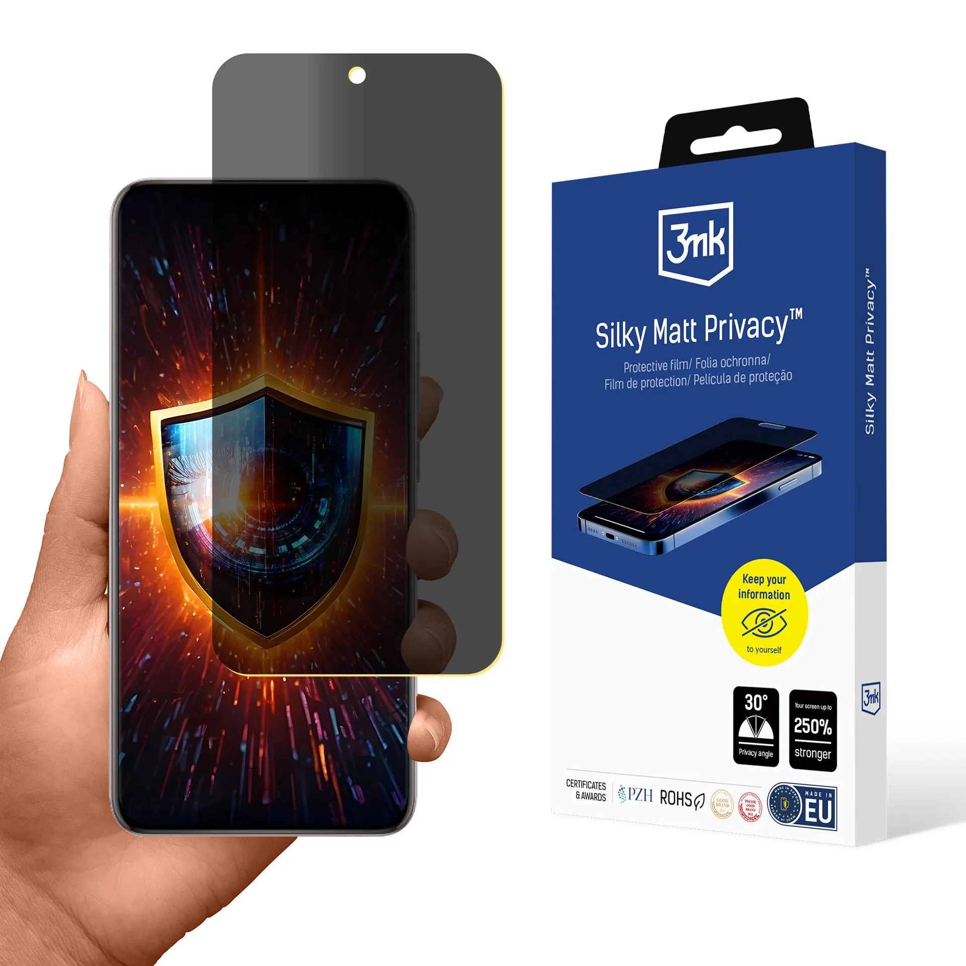 Privacy film for Oppo Reno 13 - 3mk Silky Matt Privacy