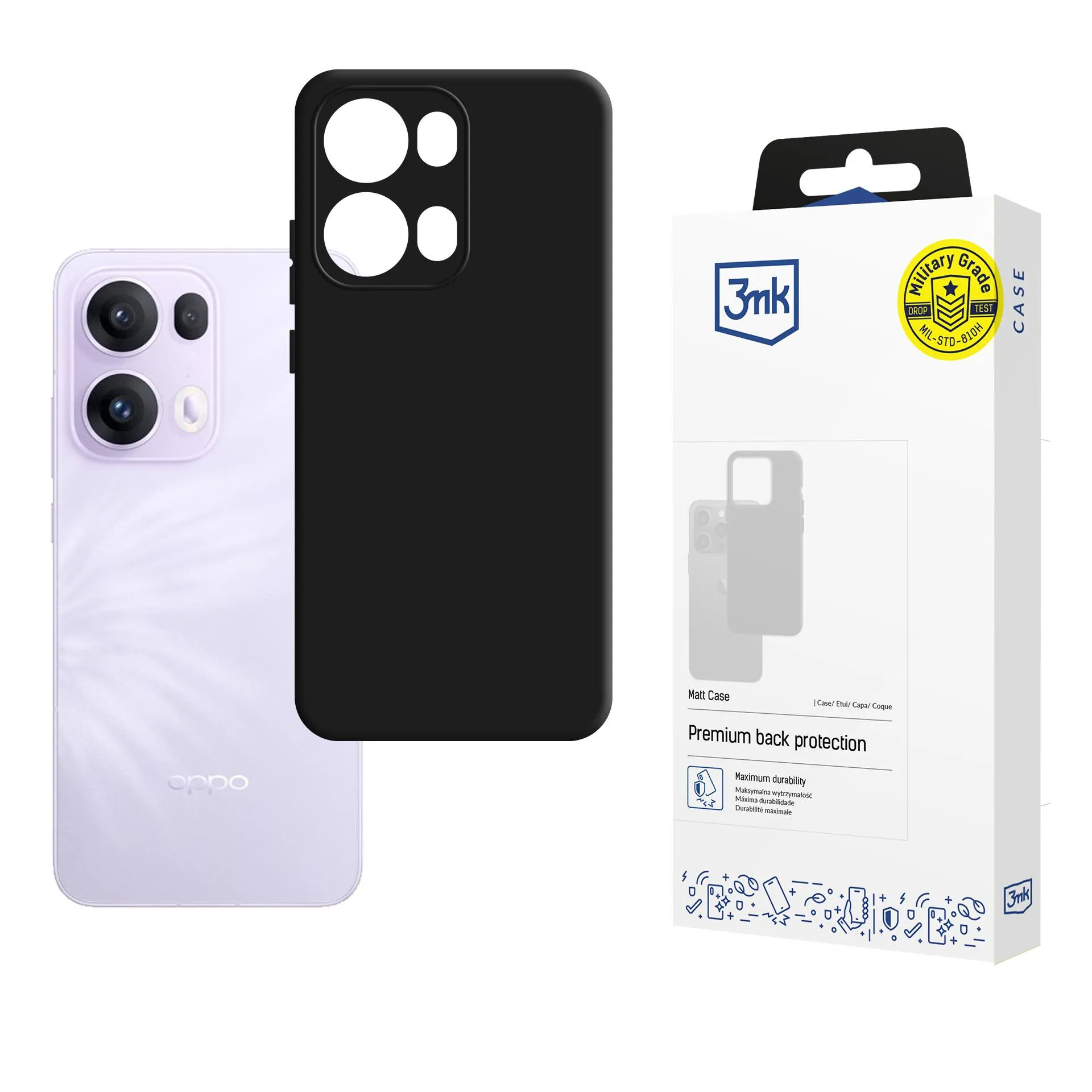 Case for Oppo Reno 13 Pro - 3mk Matt Case Black