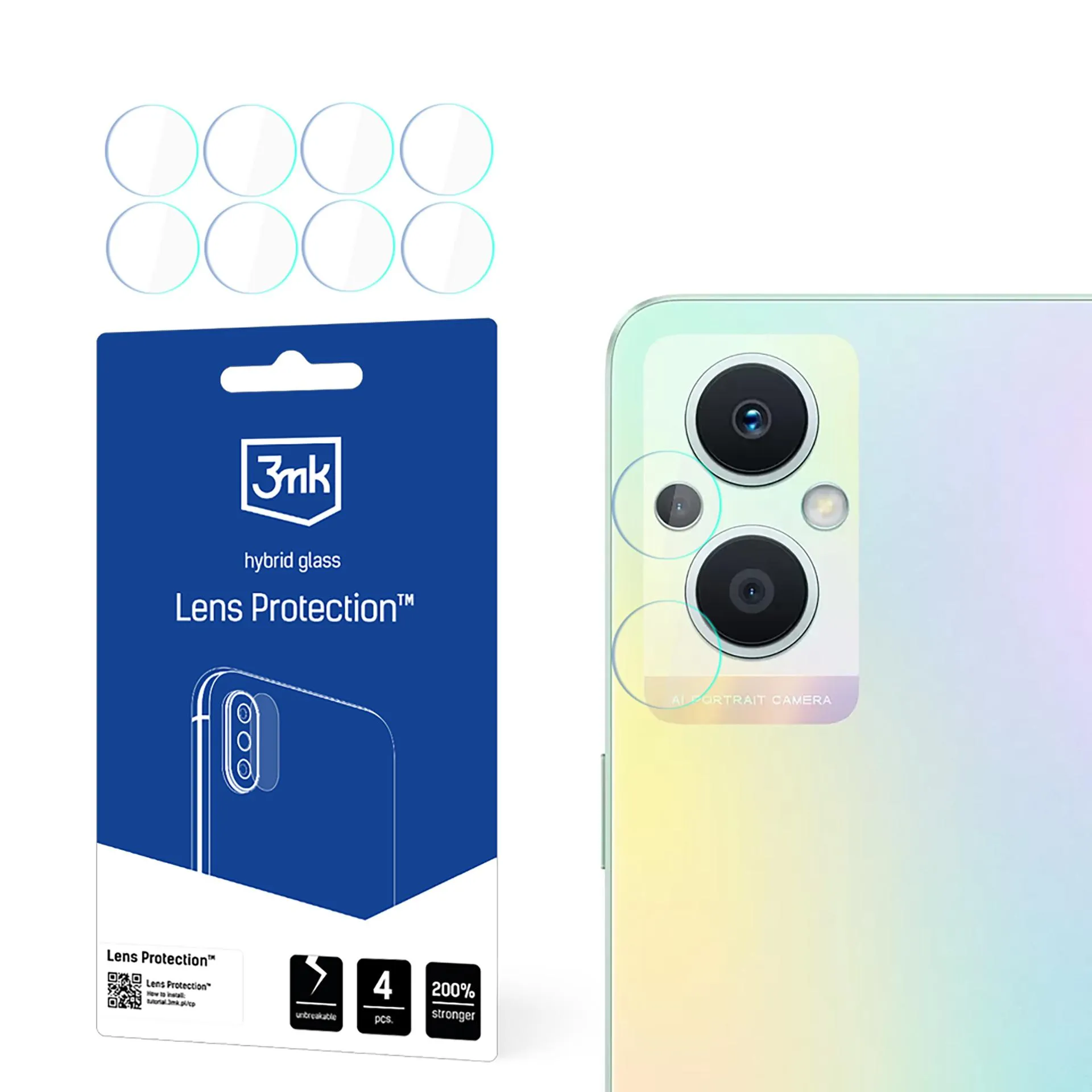Lens glass for Oppo Reno 8 Lite 5G - 3mk Lens Protection