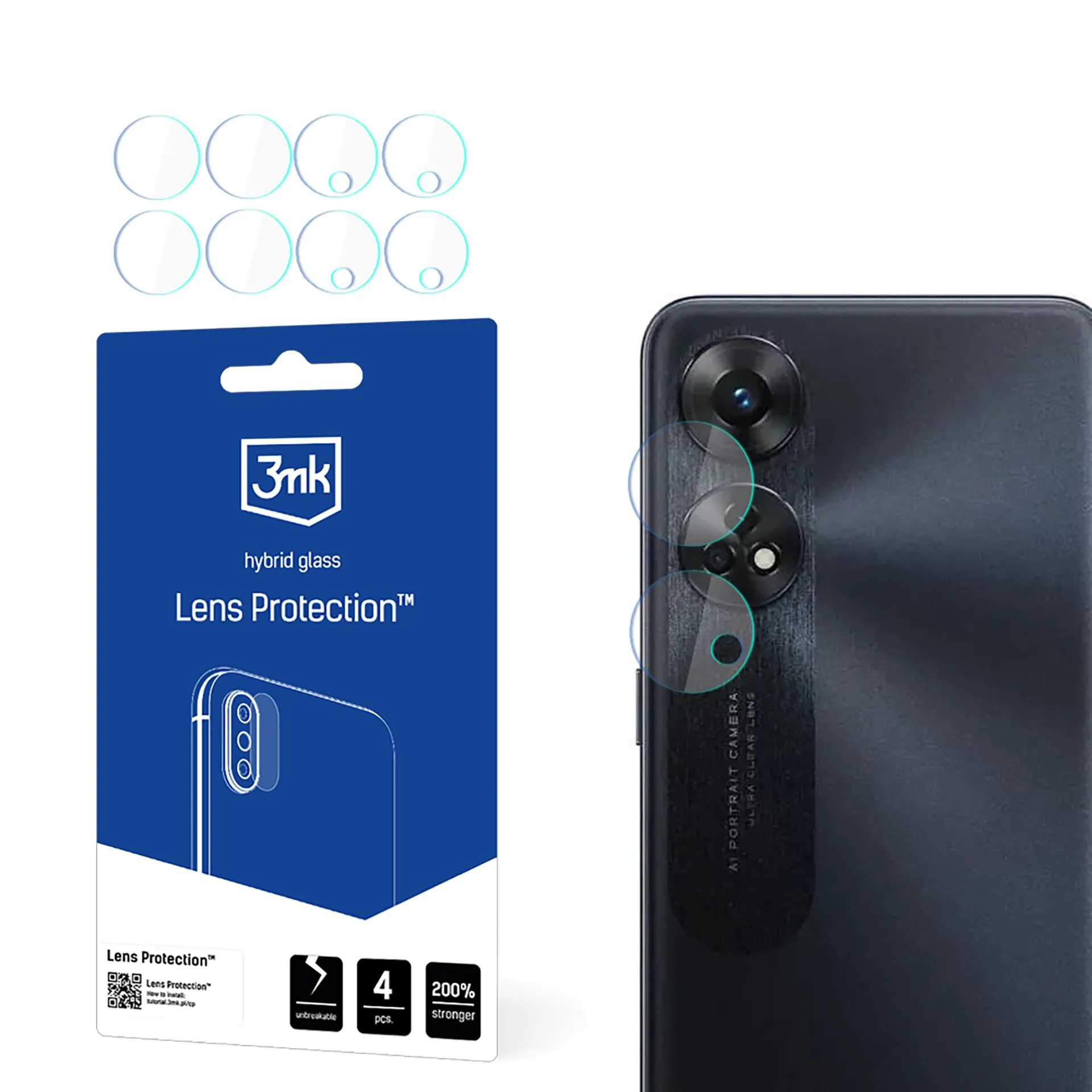 Lens glass for Oppo Reno8 T 5G - 3mk Lens Protection