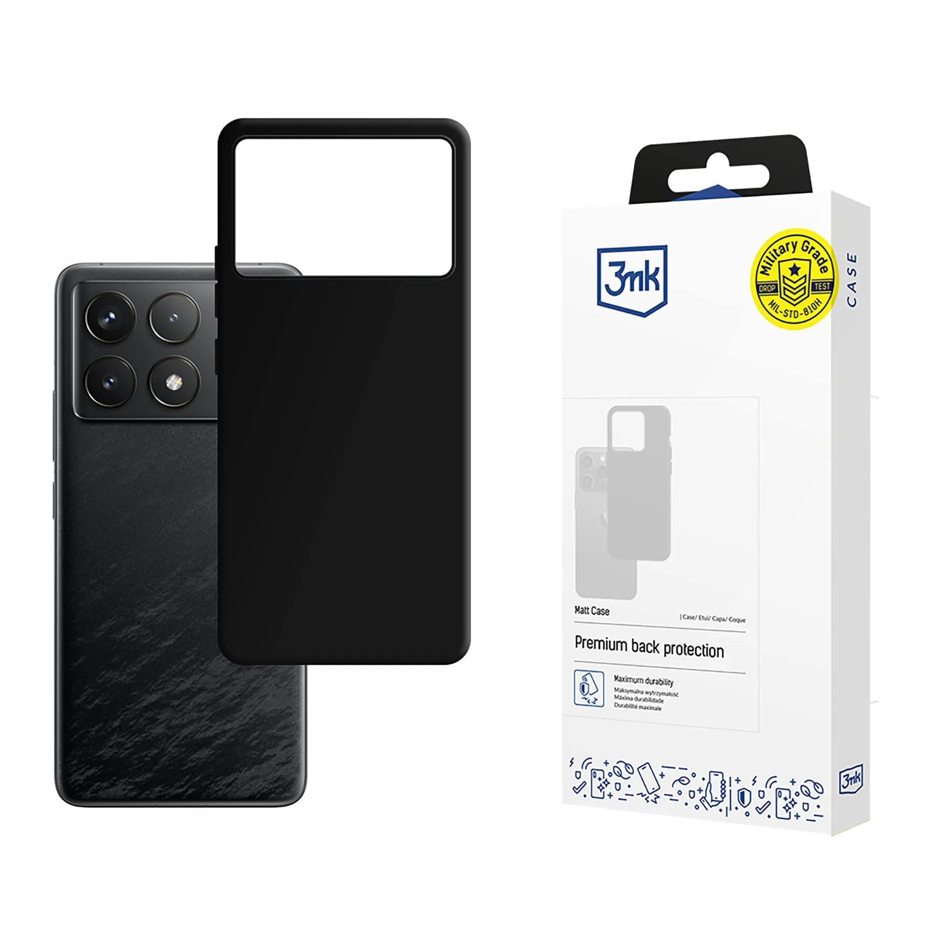 Case for Poco F6 Pro - 3mk Matt Case Black