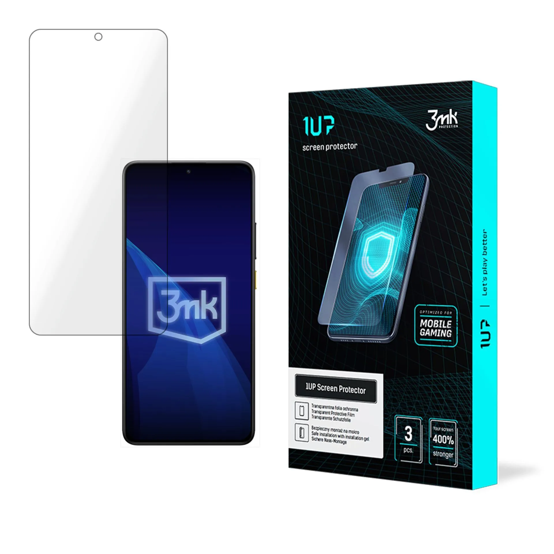Screen protector for POCO X7 Pro - 3mk 1UP screen protector (3 pieces)
