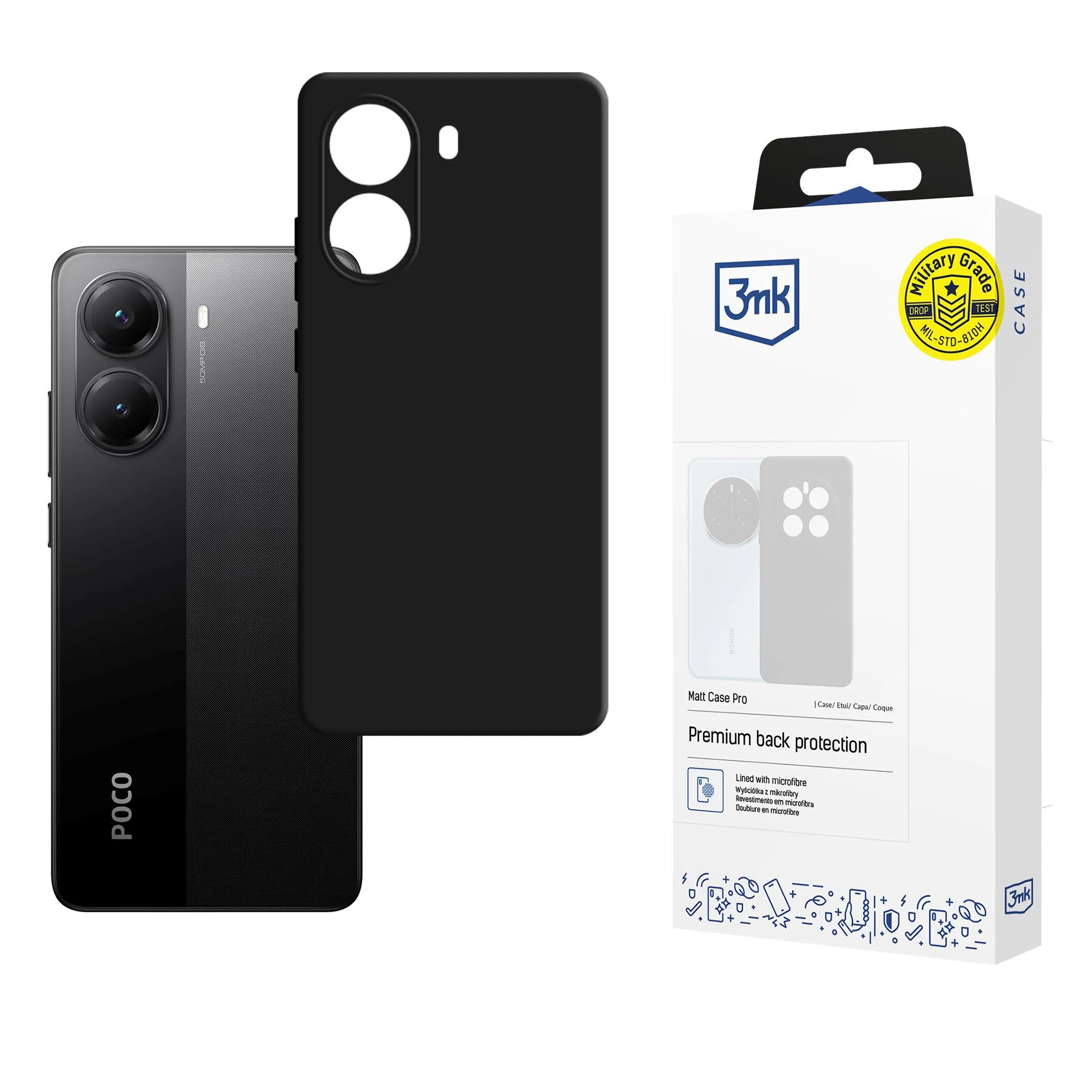 Case for Poco X7 Pro 5g - 3mk Matt Case Black