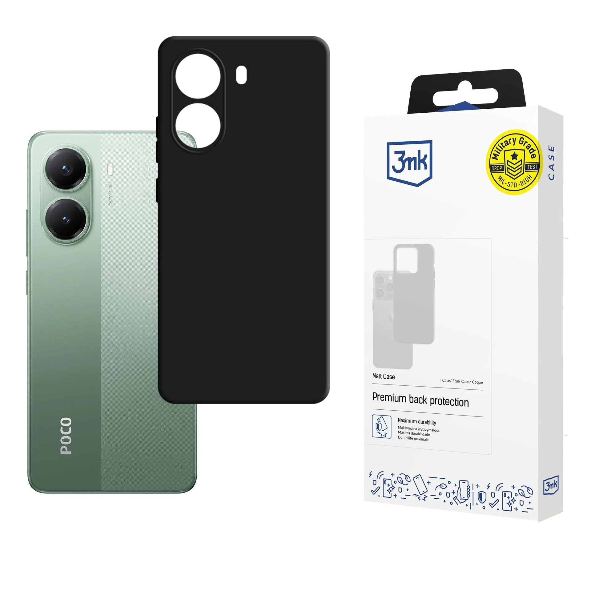 Case for POCO X7 Pro - 3mk Matt Case Black