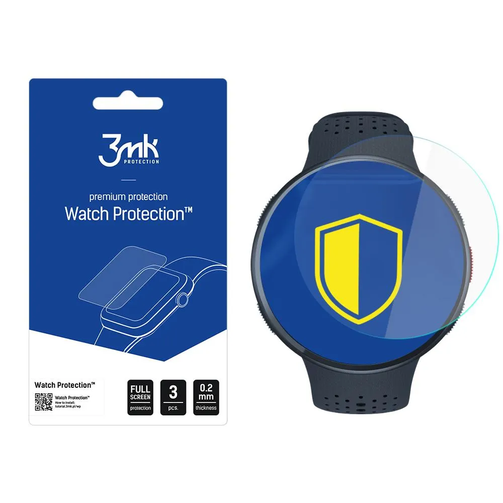 Protective glass for Polar Pacer Pro smartwatch screen - 3mk Watch Protection