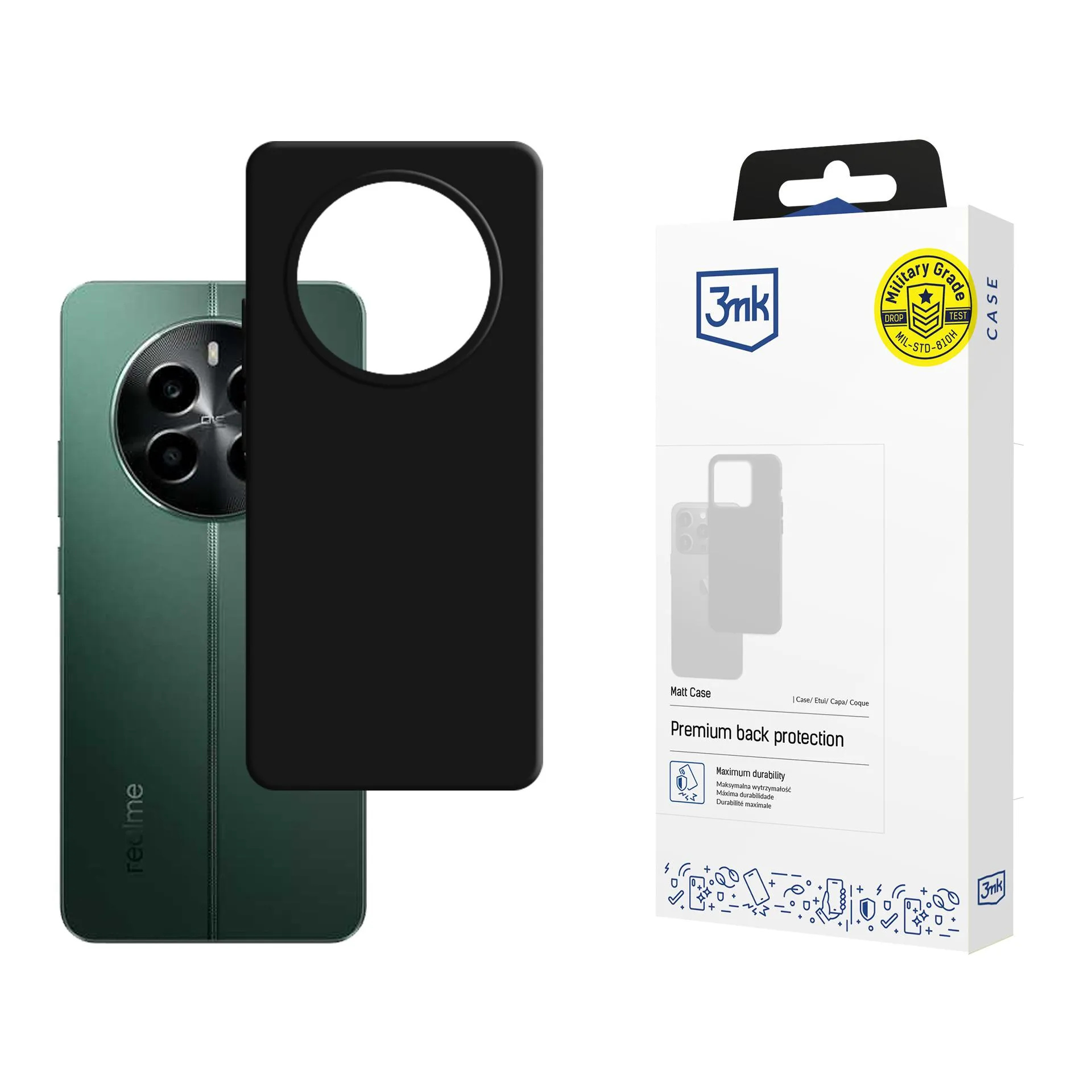 Case for Realme 13 4G - 3mk Matt Case Black