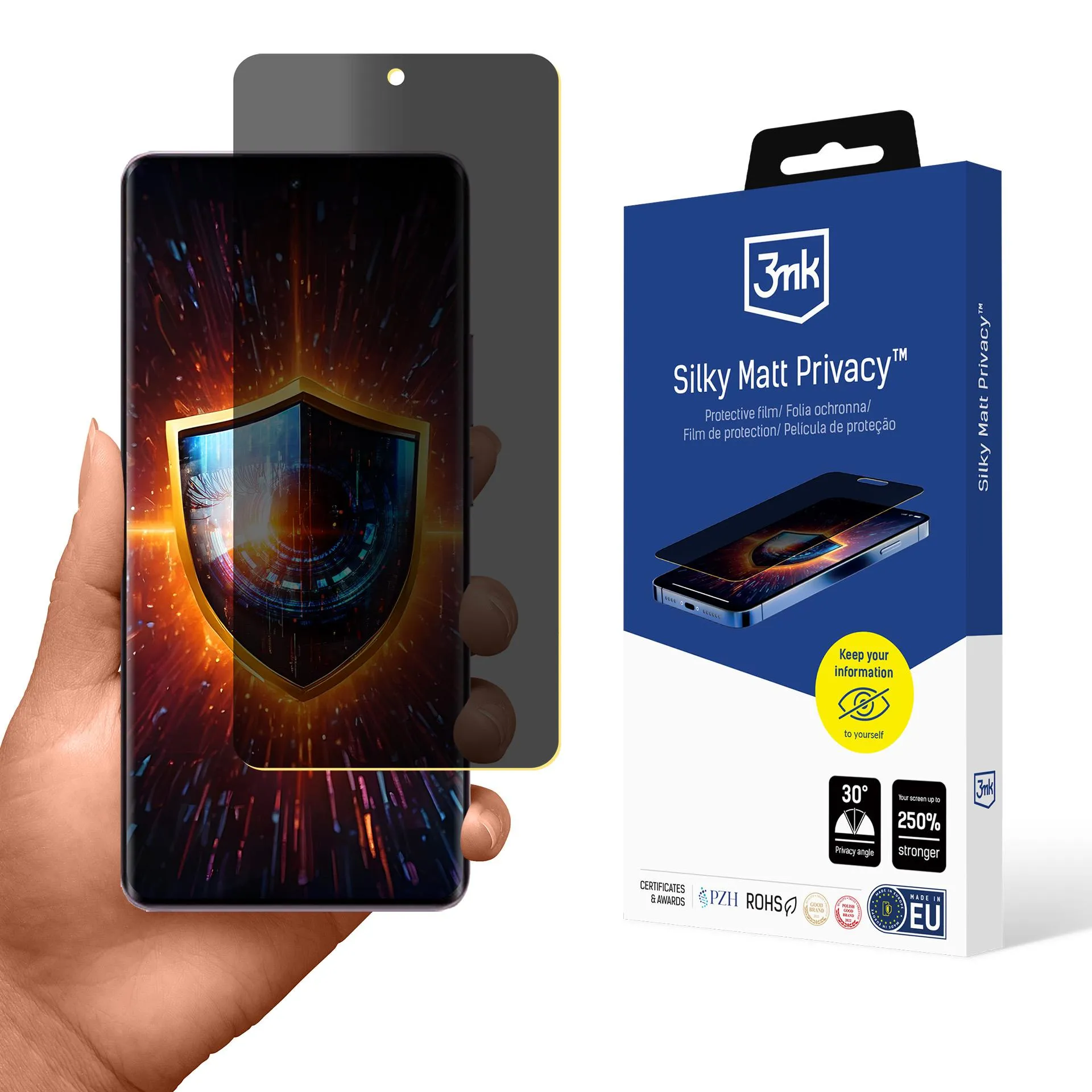 Privacy film for Realme 14 Pro - 3mk Silky Matt Privacy